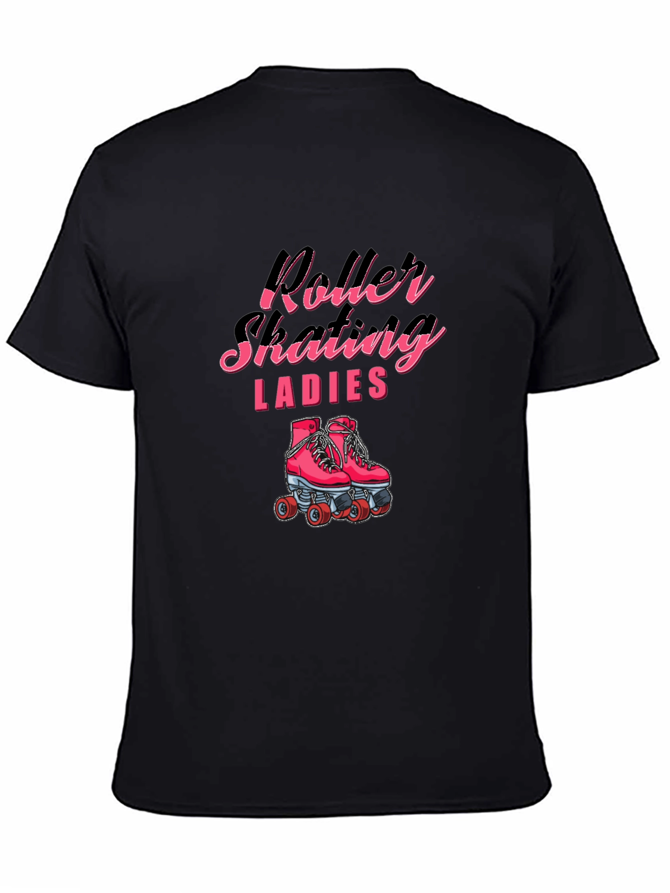 Roller Skating Ladies Graphic Tee - Black
