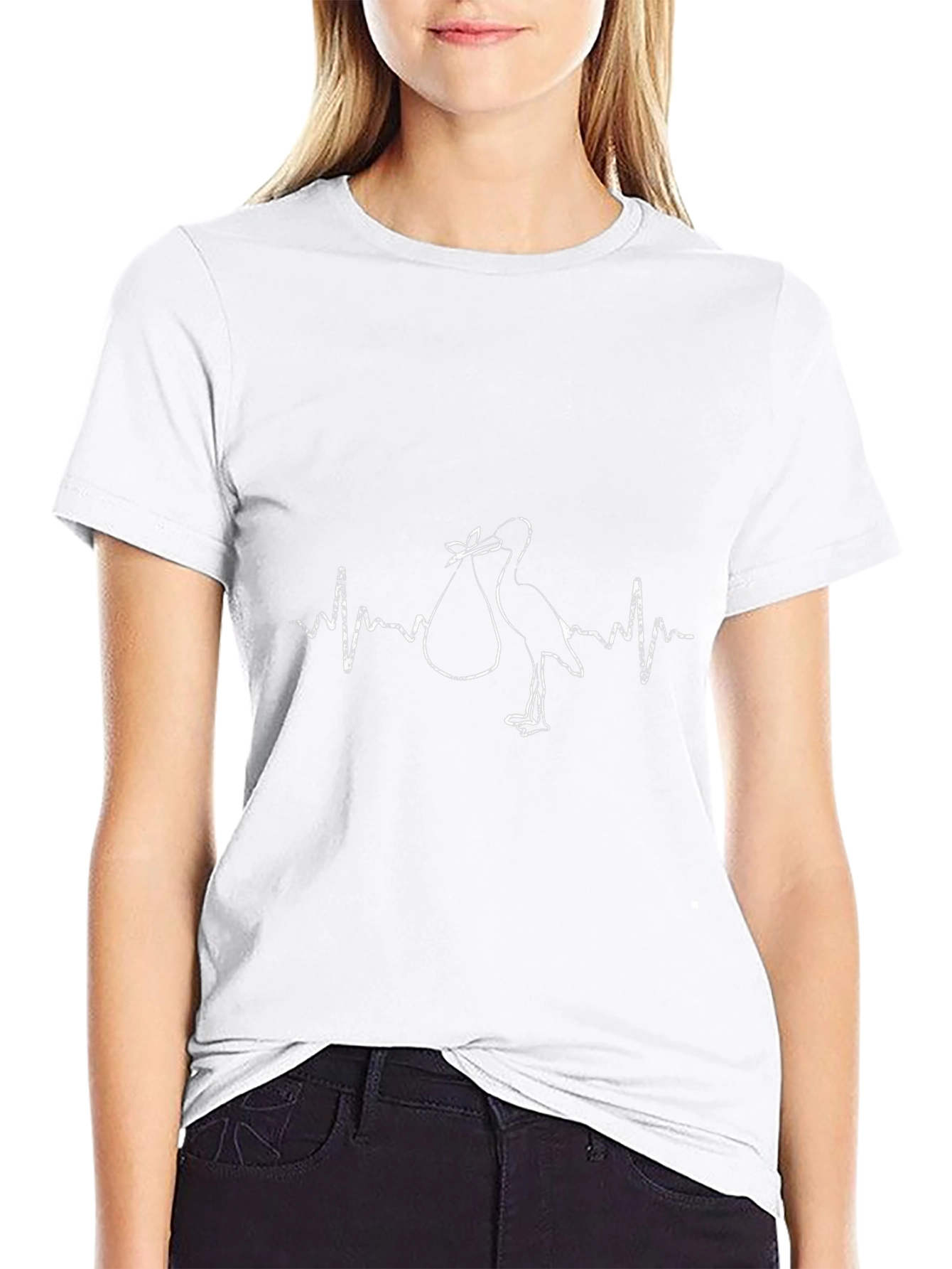 Stork Heartbeat T-Shirt - New Parent Tee