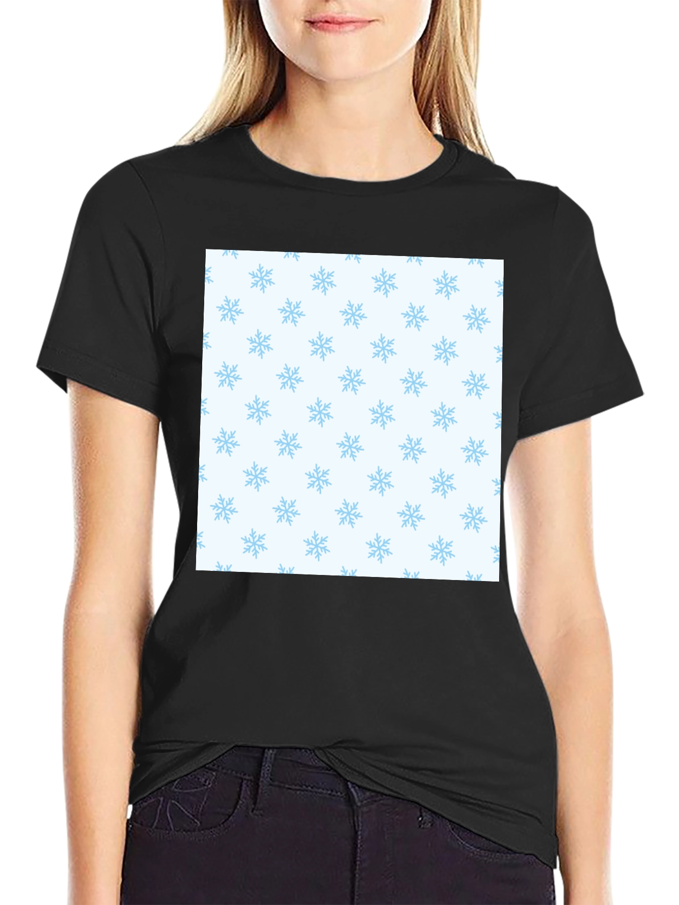 Snowflake Pattern Tee - Classic Fit
