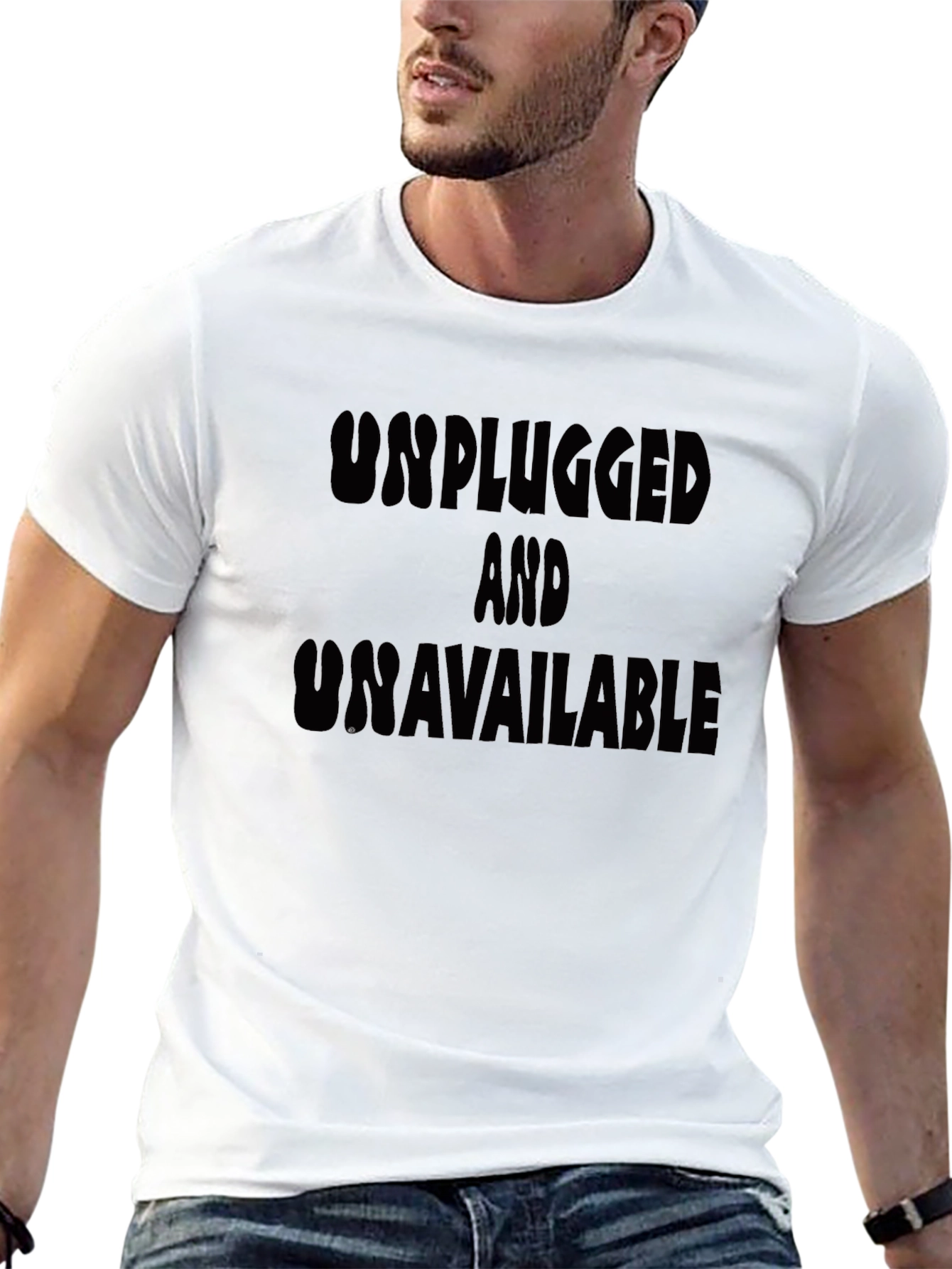 Unplugged and Unavailable Graphic Tee