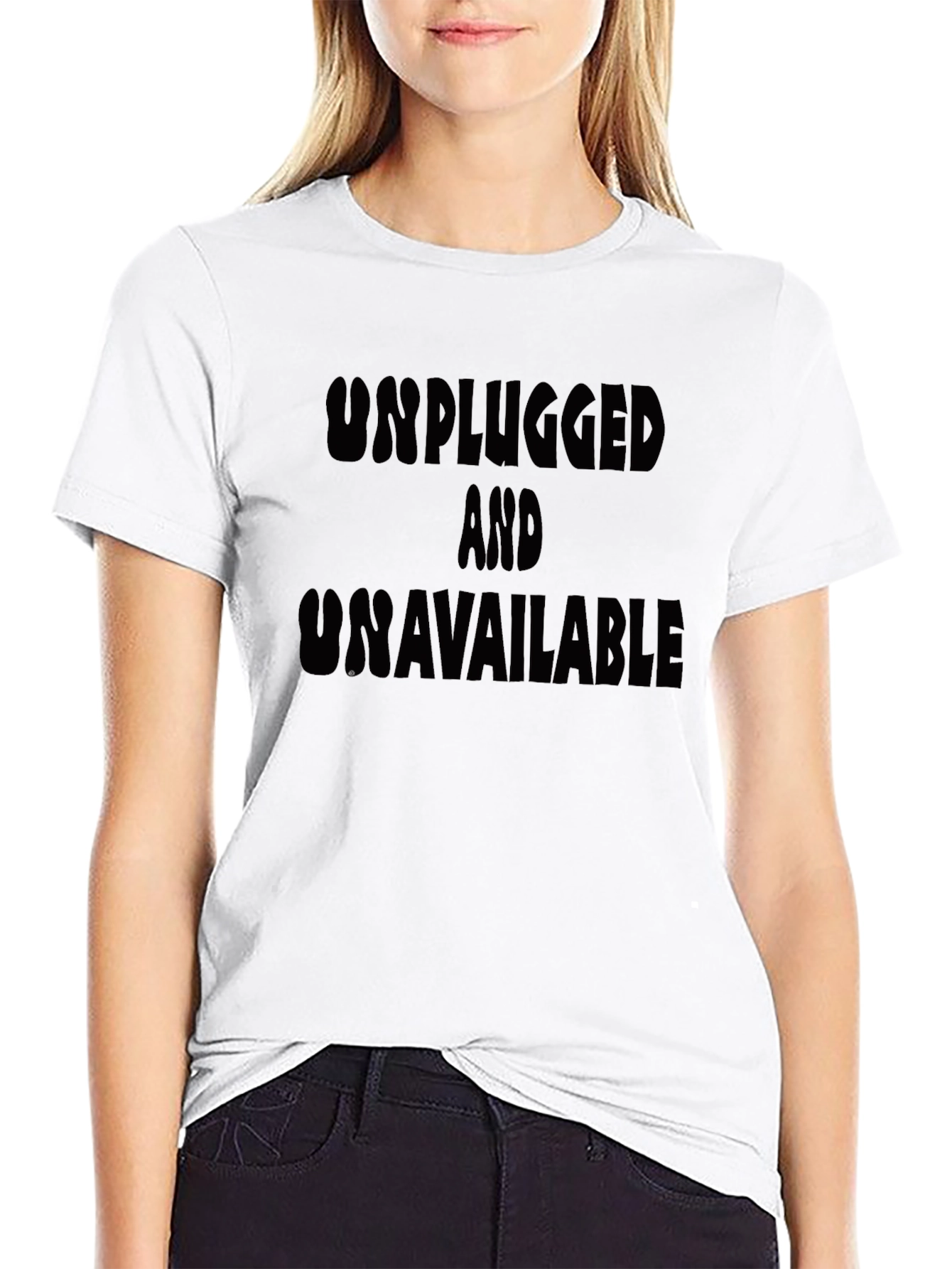 Unplugged and Unavailable Graphic Tee