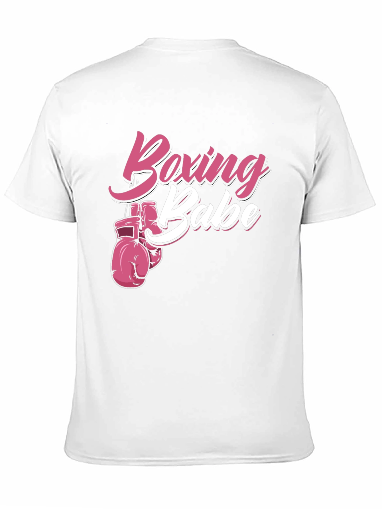 Boxing Babe T-Shirt - Pink Boxing Gloves Design