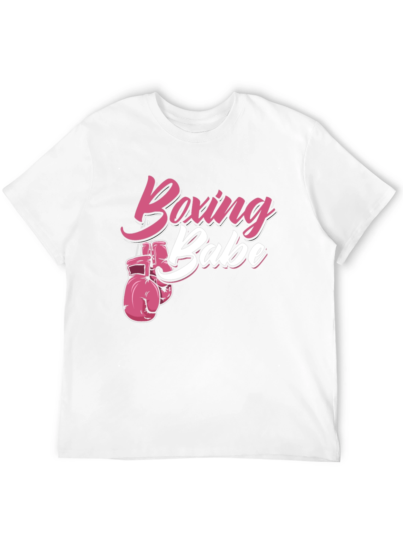 Boxing Babe T-Shirt - Pink Boxing Gloves Design