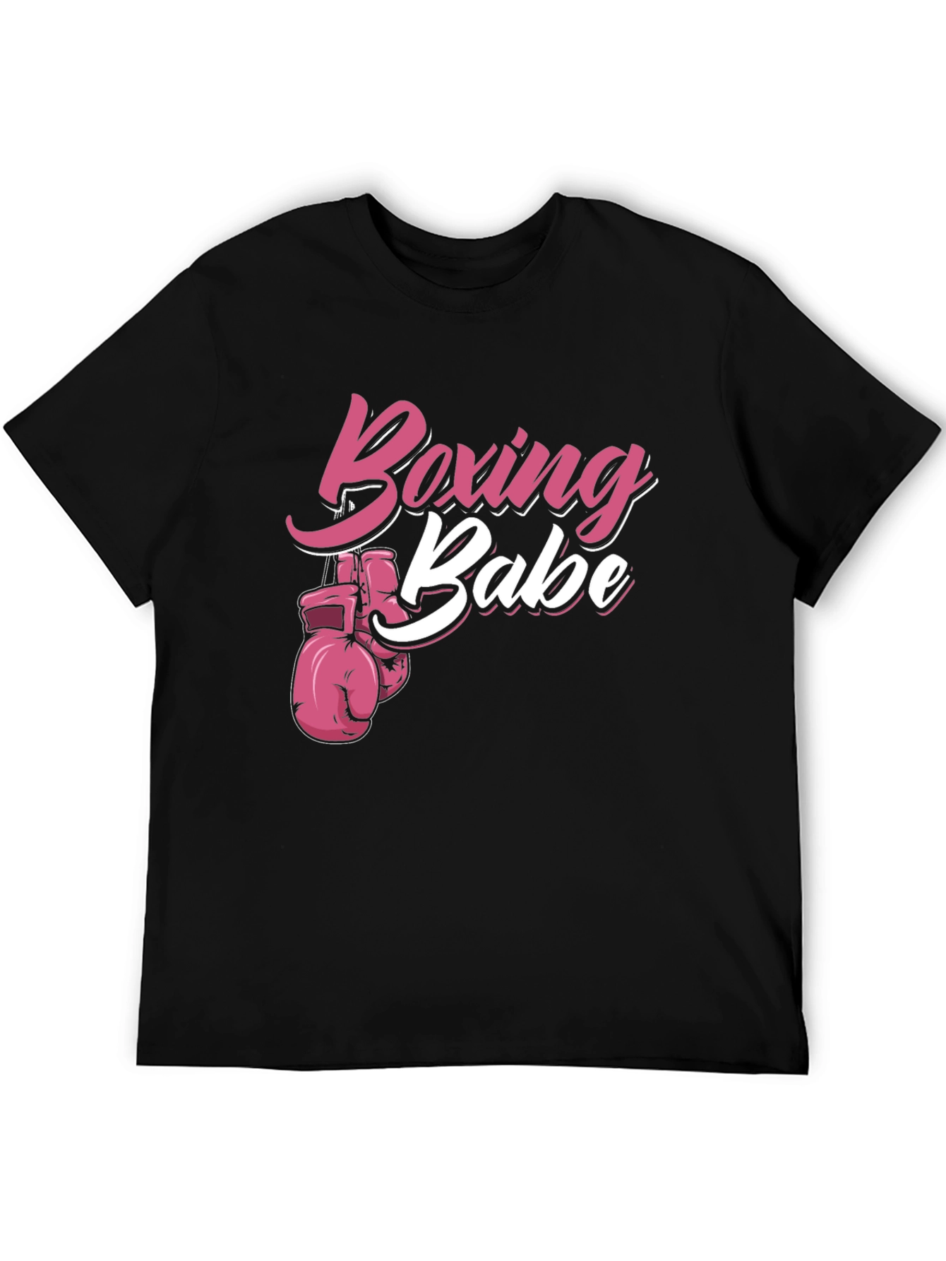 Boxing Babe T-Shirt - Pink Boxing Gloves Design