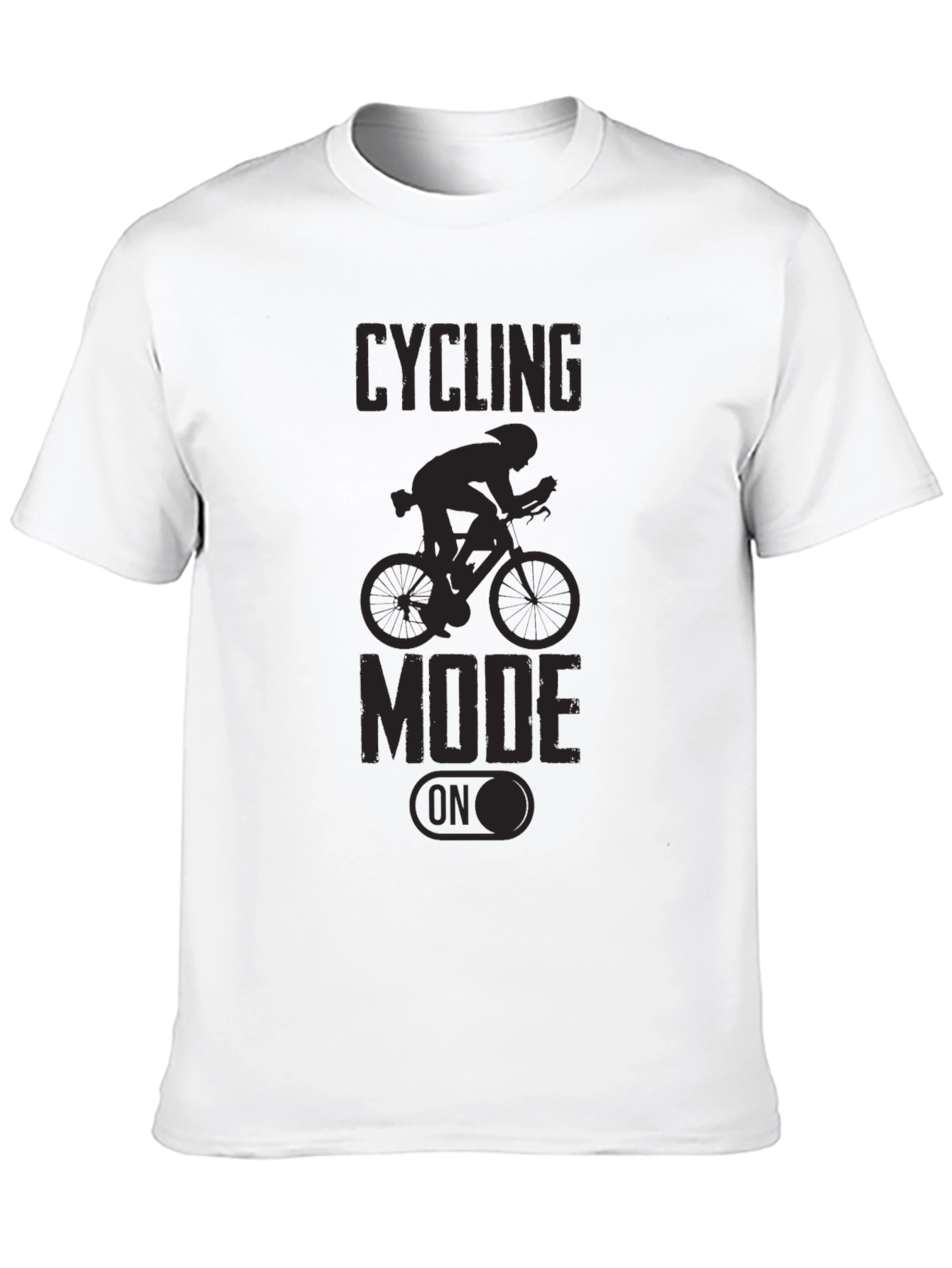 Cycling Mode On Black T-Shirt
