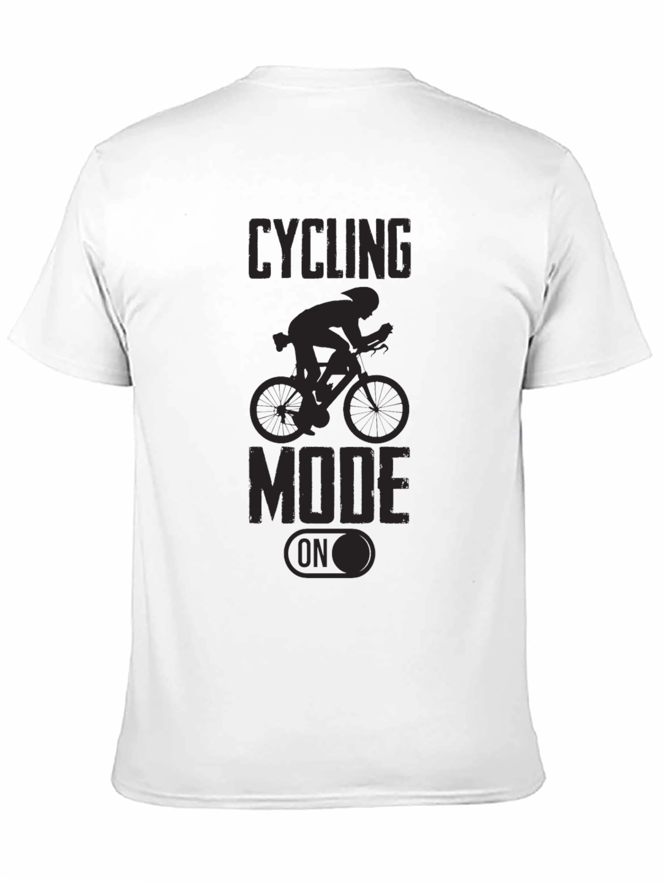 Cycling Mode On Black T-Shirt