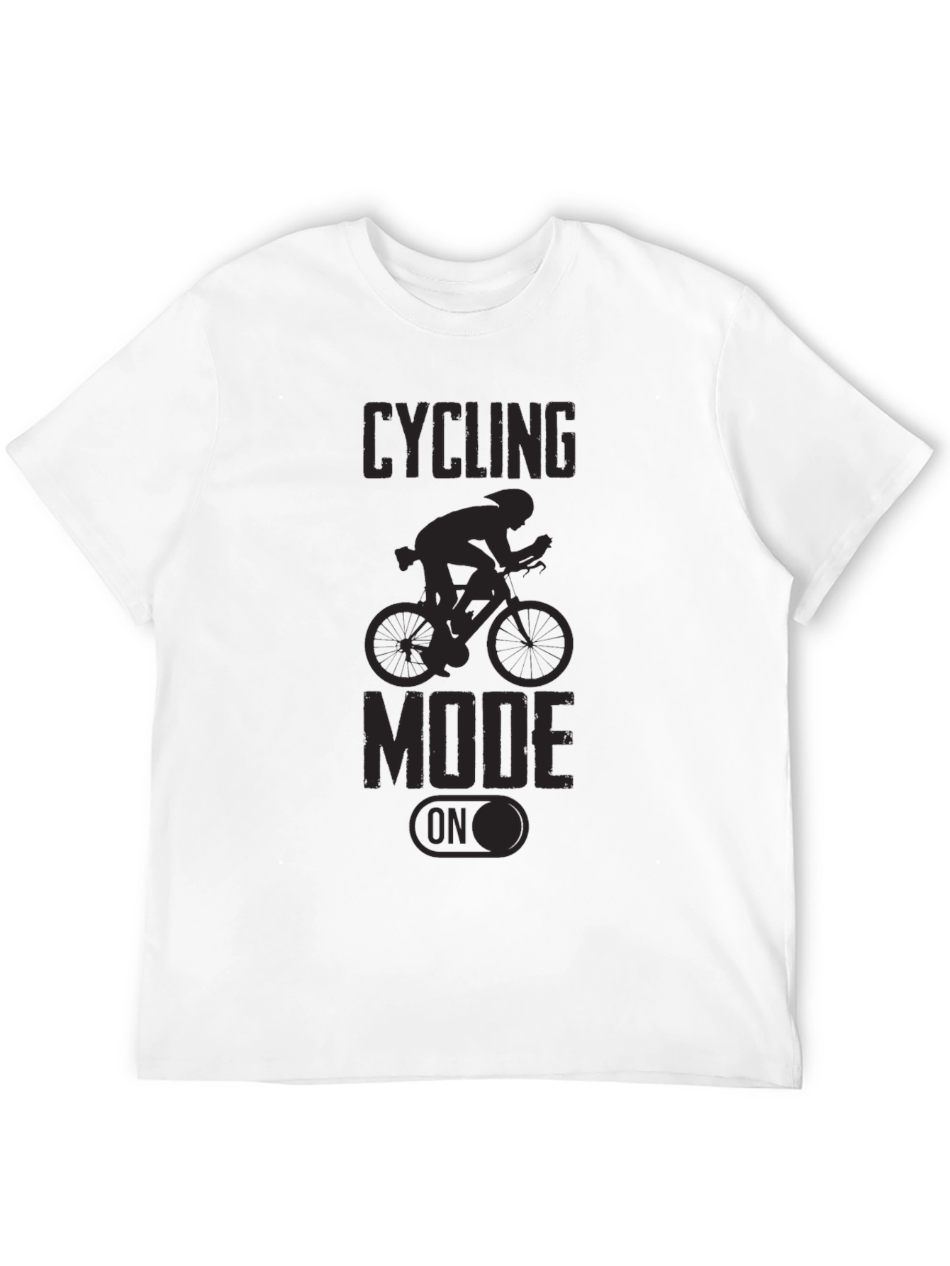 Cycling Mode On Black T-Shirt