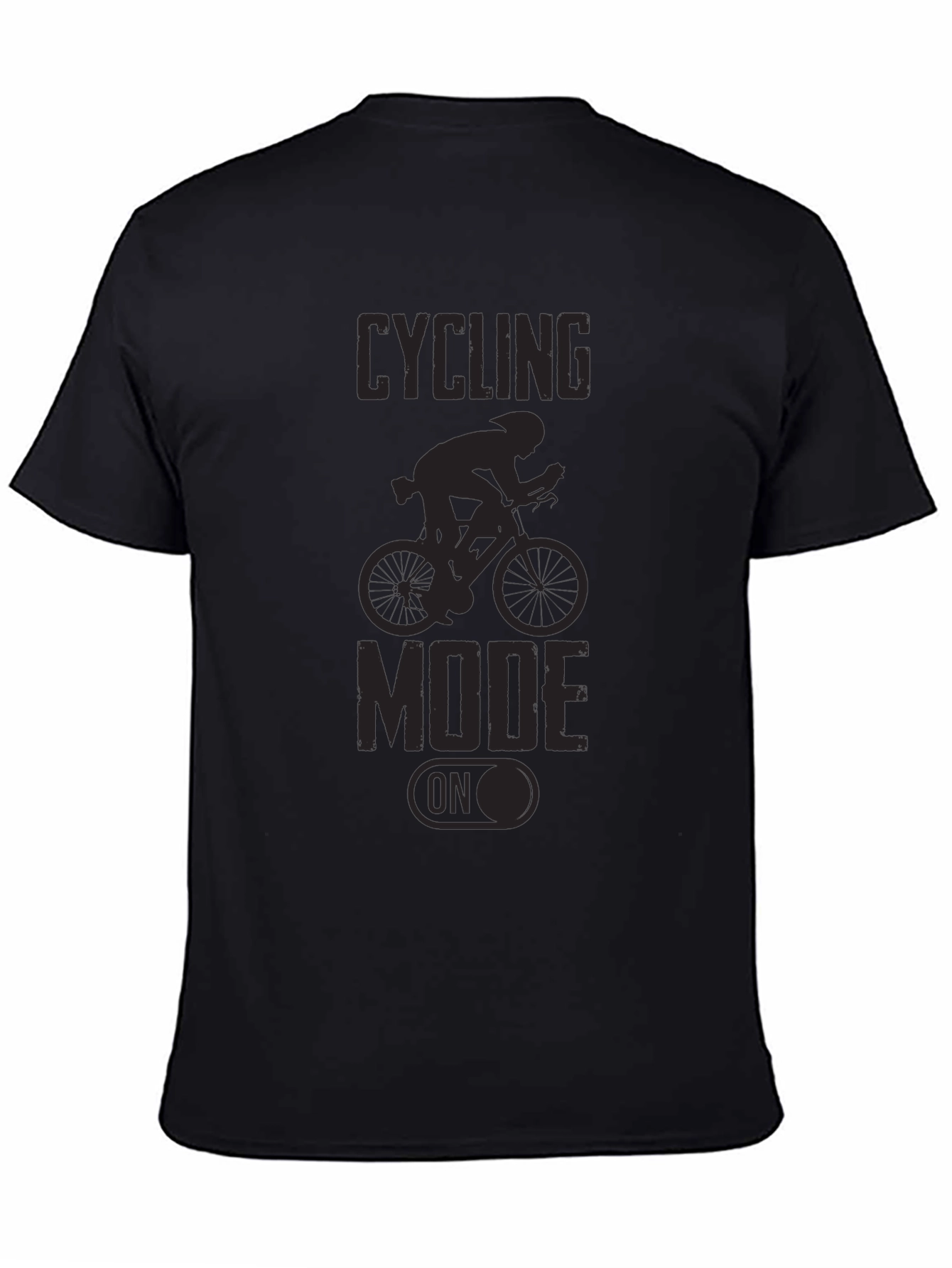 Cycling Mode On Black T-Shirt