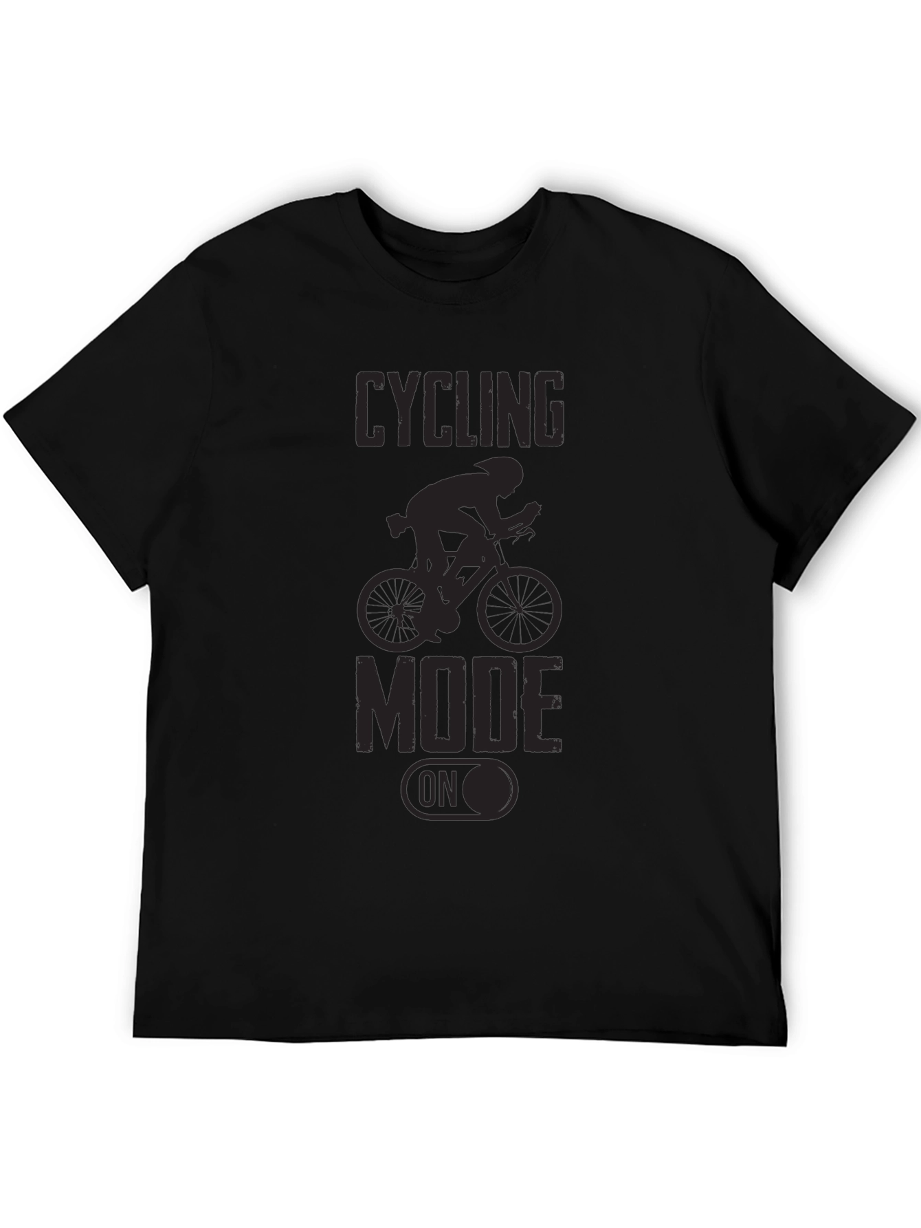 Cycling Mode On Black T-Shirt