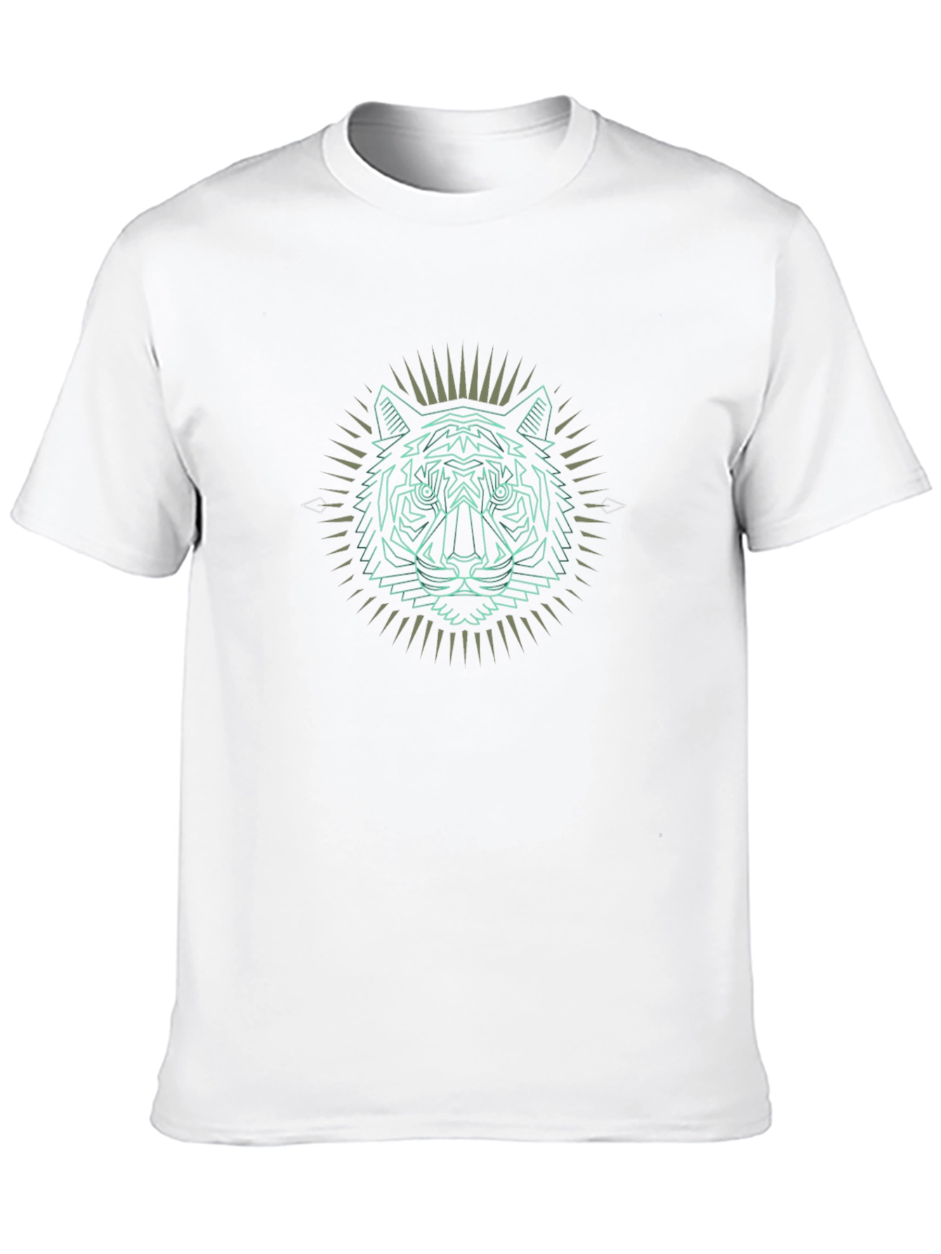 Geometric Tiger Graphic Tee - Modern Style