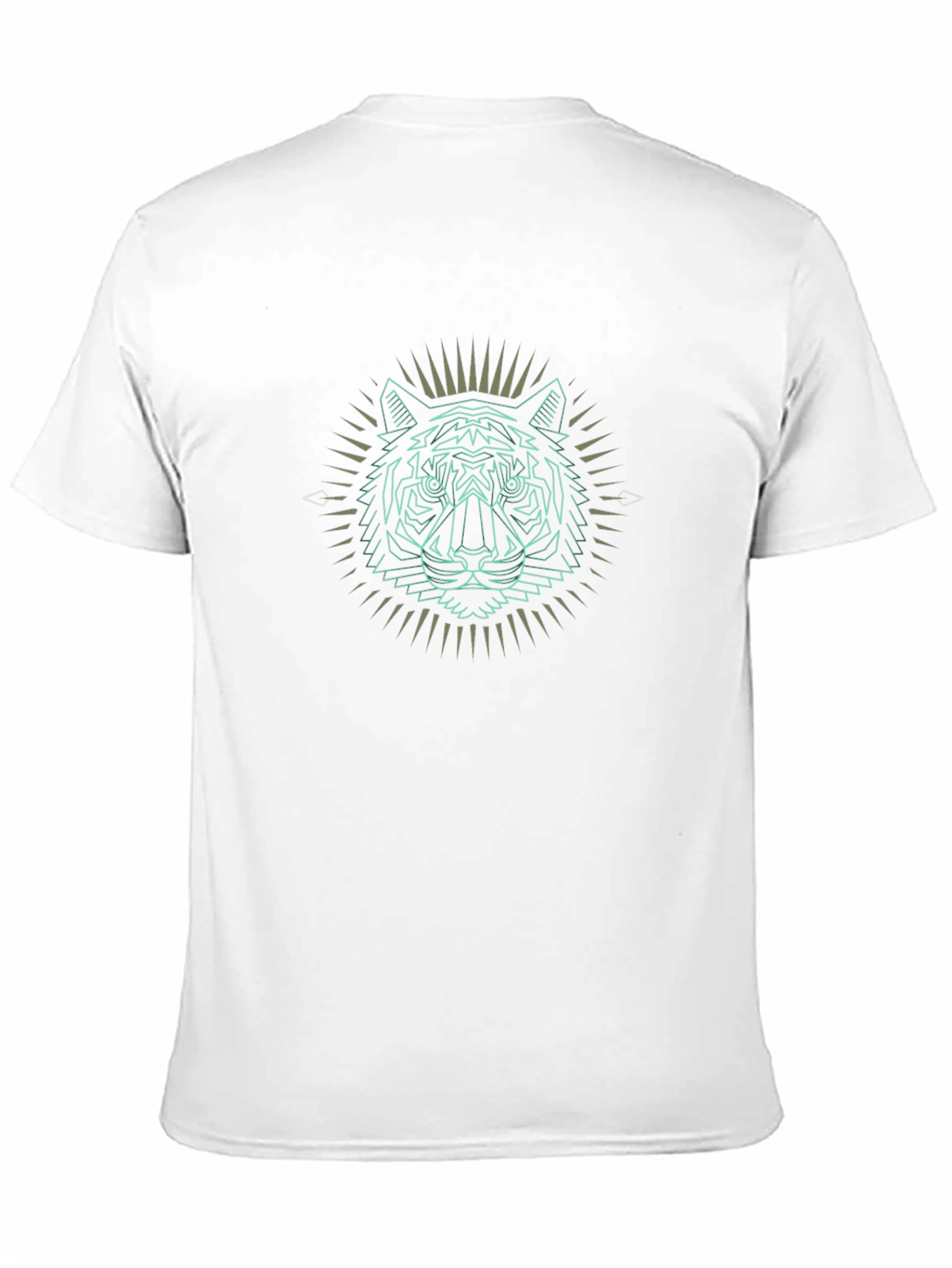 Geometric Tiger Graphic Tee - Modern Style
