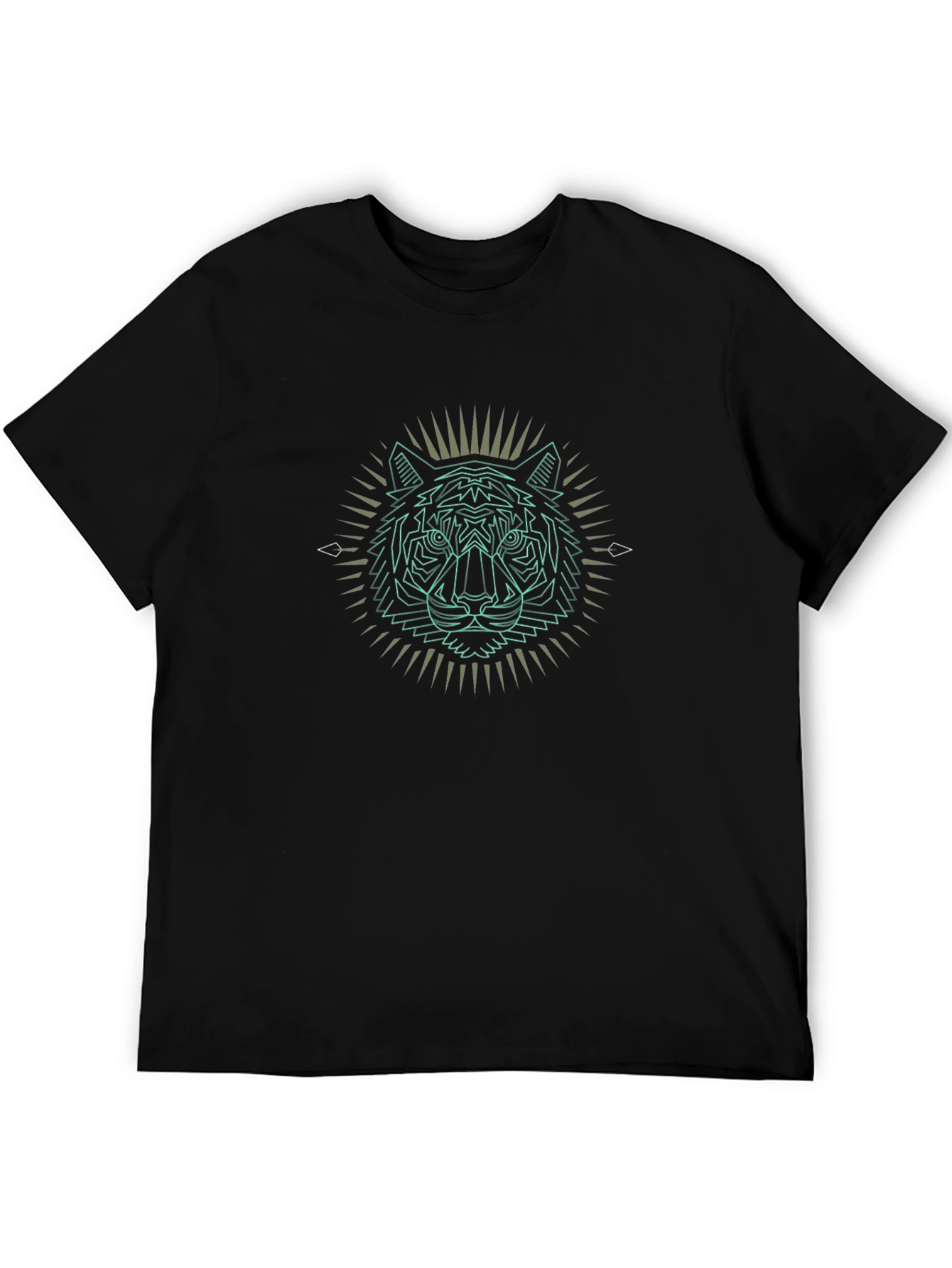 Geometric Tiger Graphic Tee - Modern Style