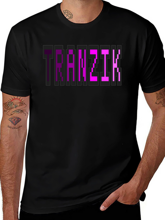 Tranzit Pixel Graphic Black T-Shirt