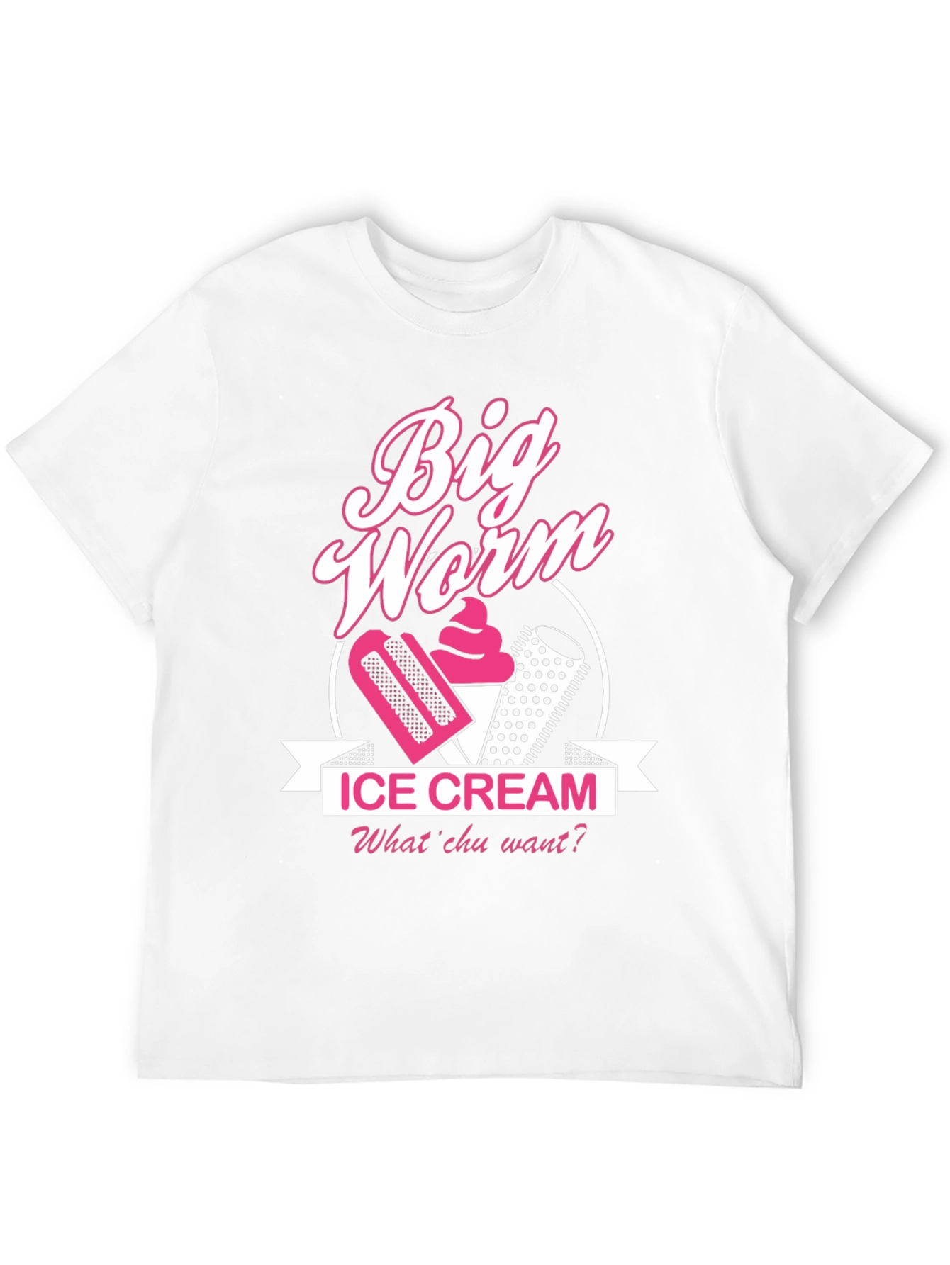 Big Worm Ice Cream Black T-Shirt