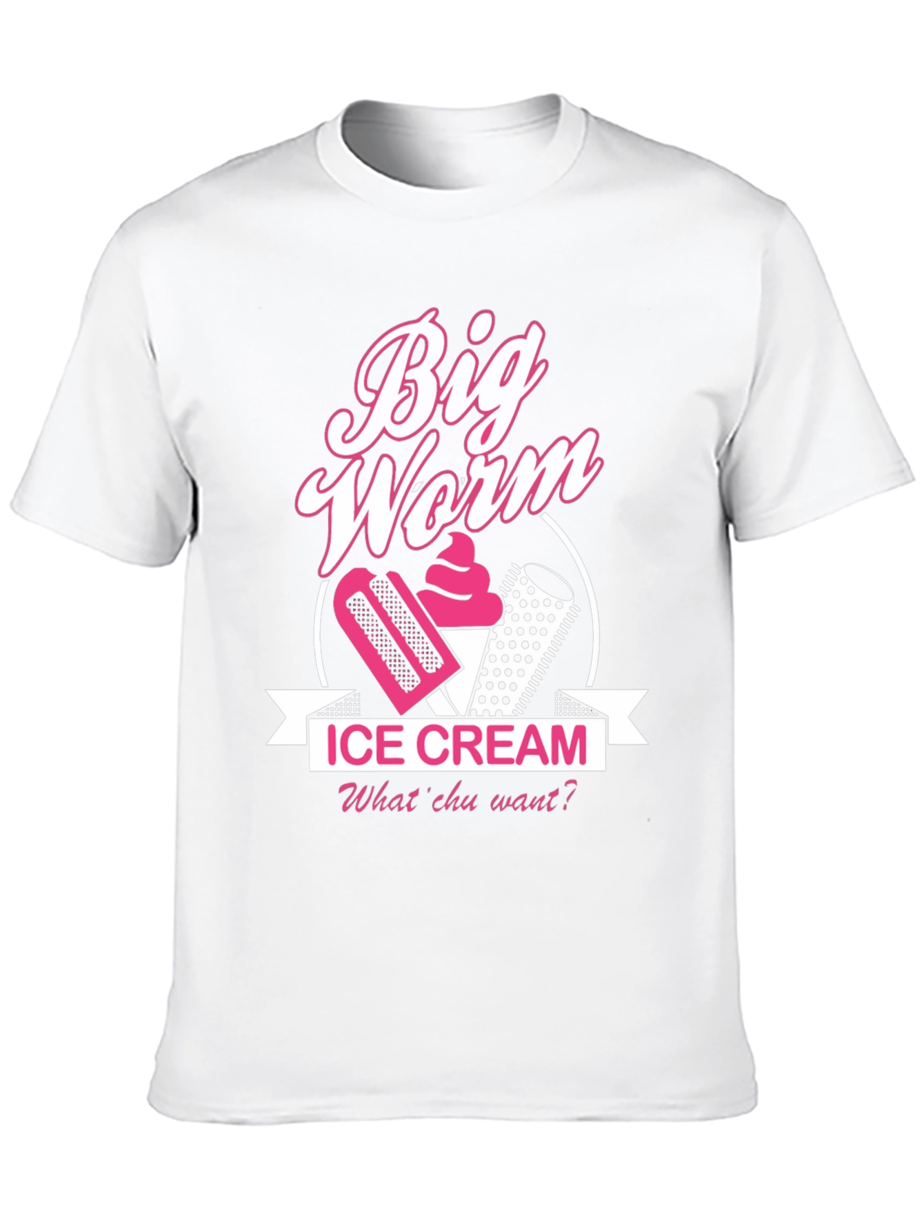 Big Worm Ice Cream Black T-Shirt