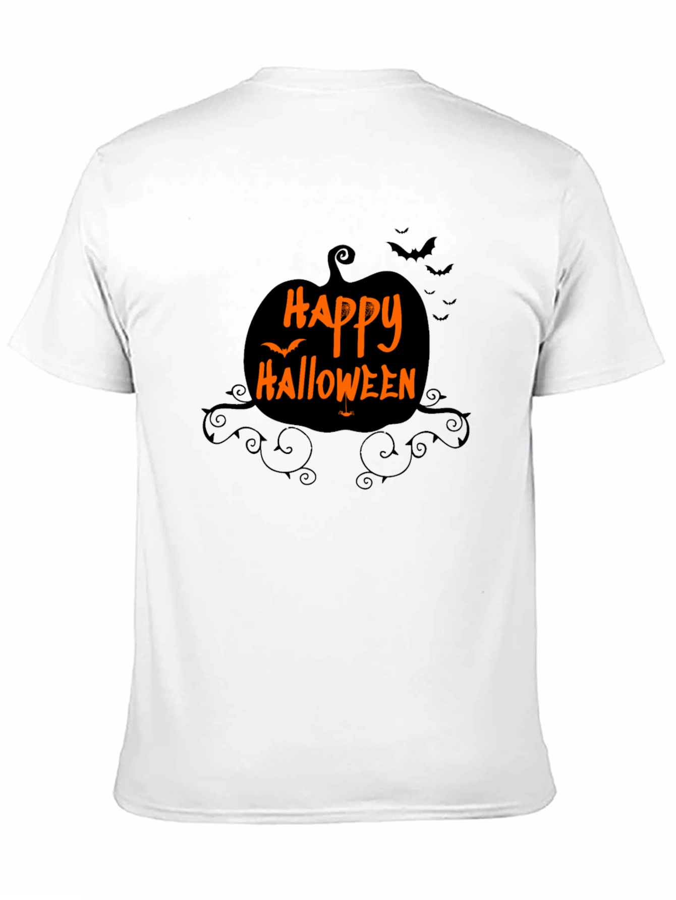 Happy Halloween Pumpkin Graphic Black T-Shirt