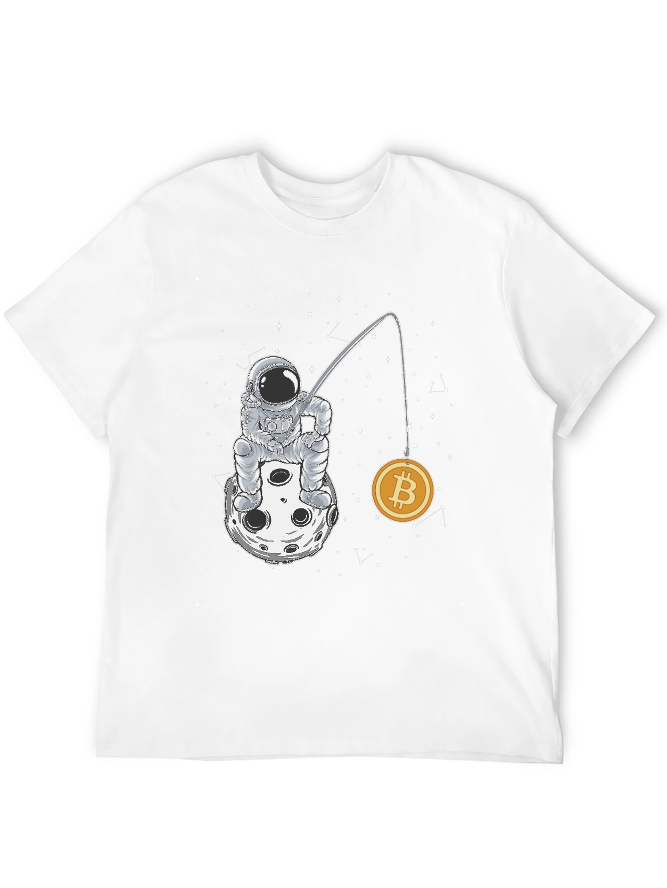 Astronaut Bitcoin Fishing T-Shirt
