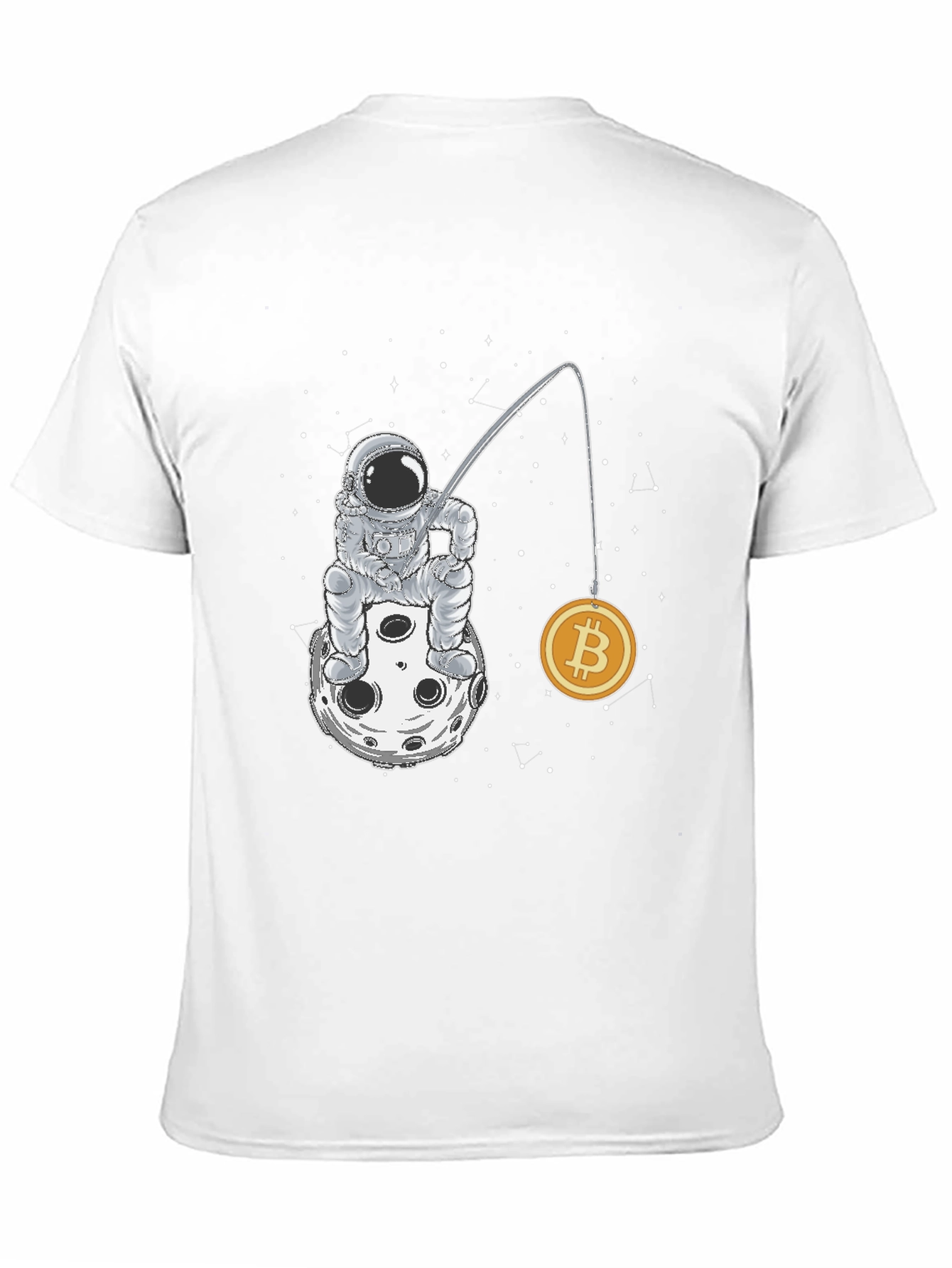 Astronaut Bitcoin Fishing T-Shirt