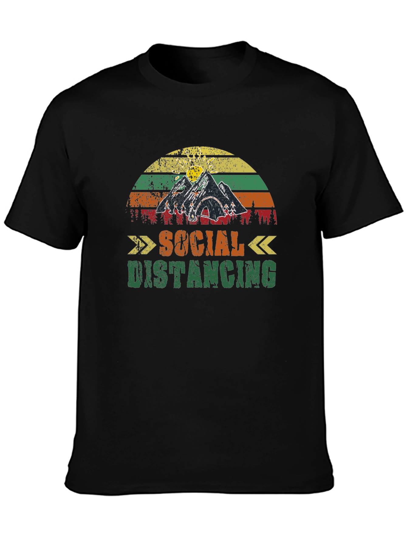 Social Distancing T-Shirt - Camping Design
