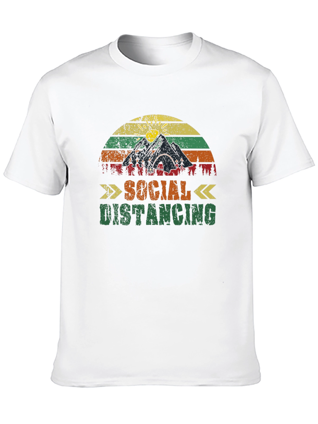 Social Distancing T-Shirt - Camping Design