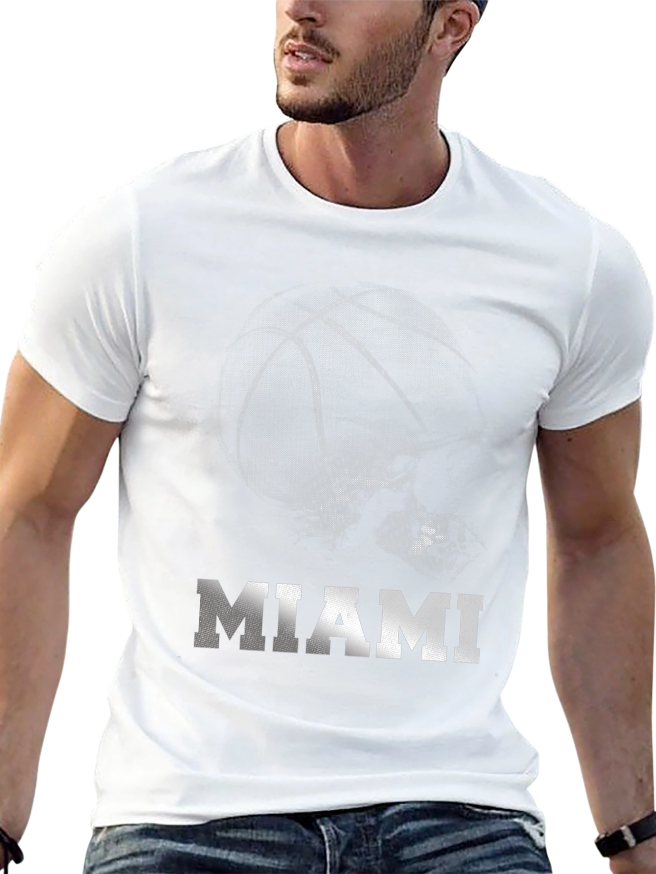 Miami Basketball Graphic T-Shirt - Stylish Mens Tee
