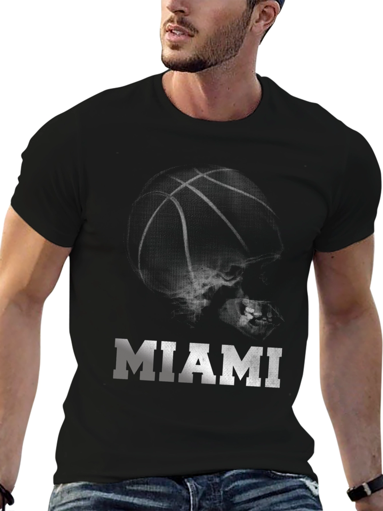 Miami Basketball Graphic T-Shirt - Stylish Mens Tee