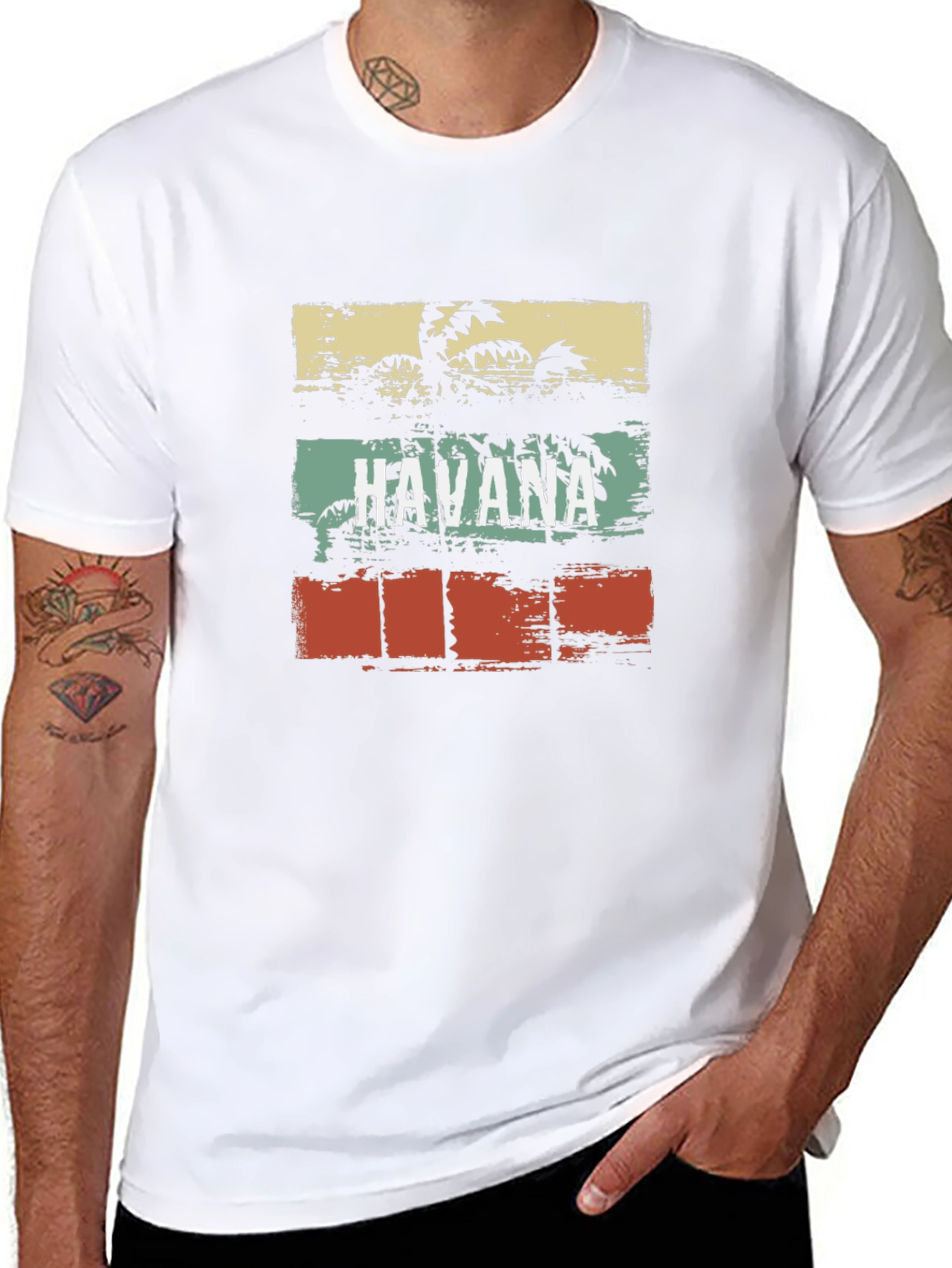 Havana Palm Tree Graphic T-Shirt