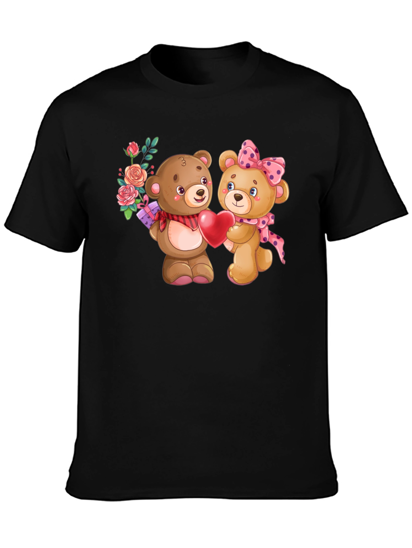 Cute Teddy Bear Couple Valentines Day T-Shirt