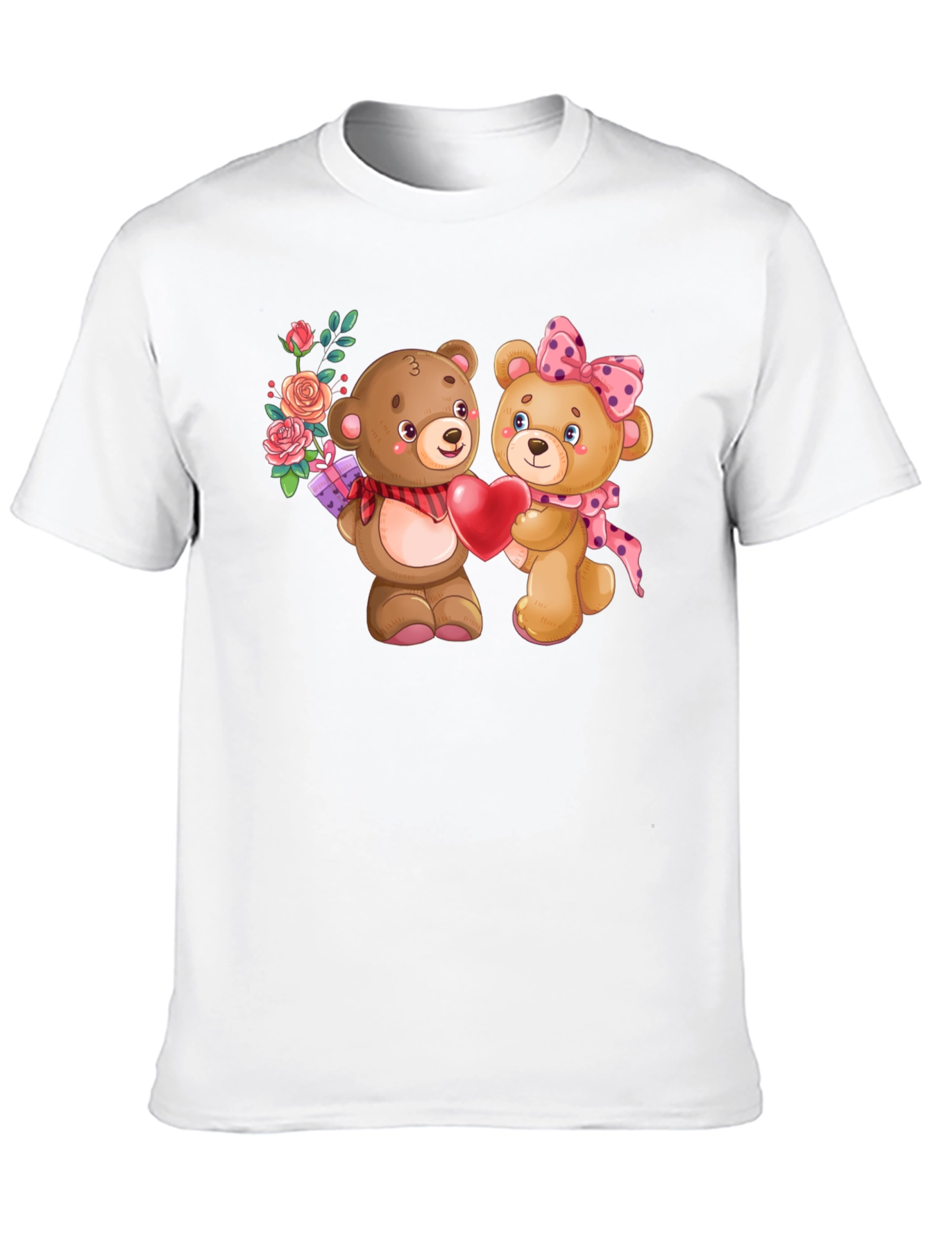 Cute Teddy Bear Couple Valentines Day T-Shirt