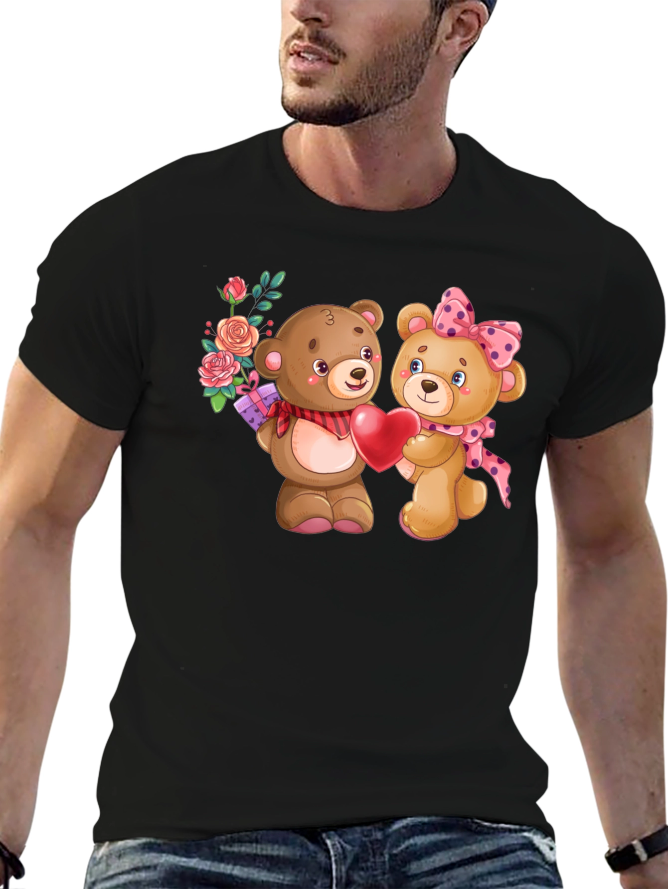 Cute Teddy Bear Couple Valentines Day T-Shirt
