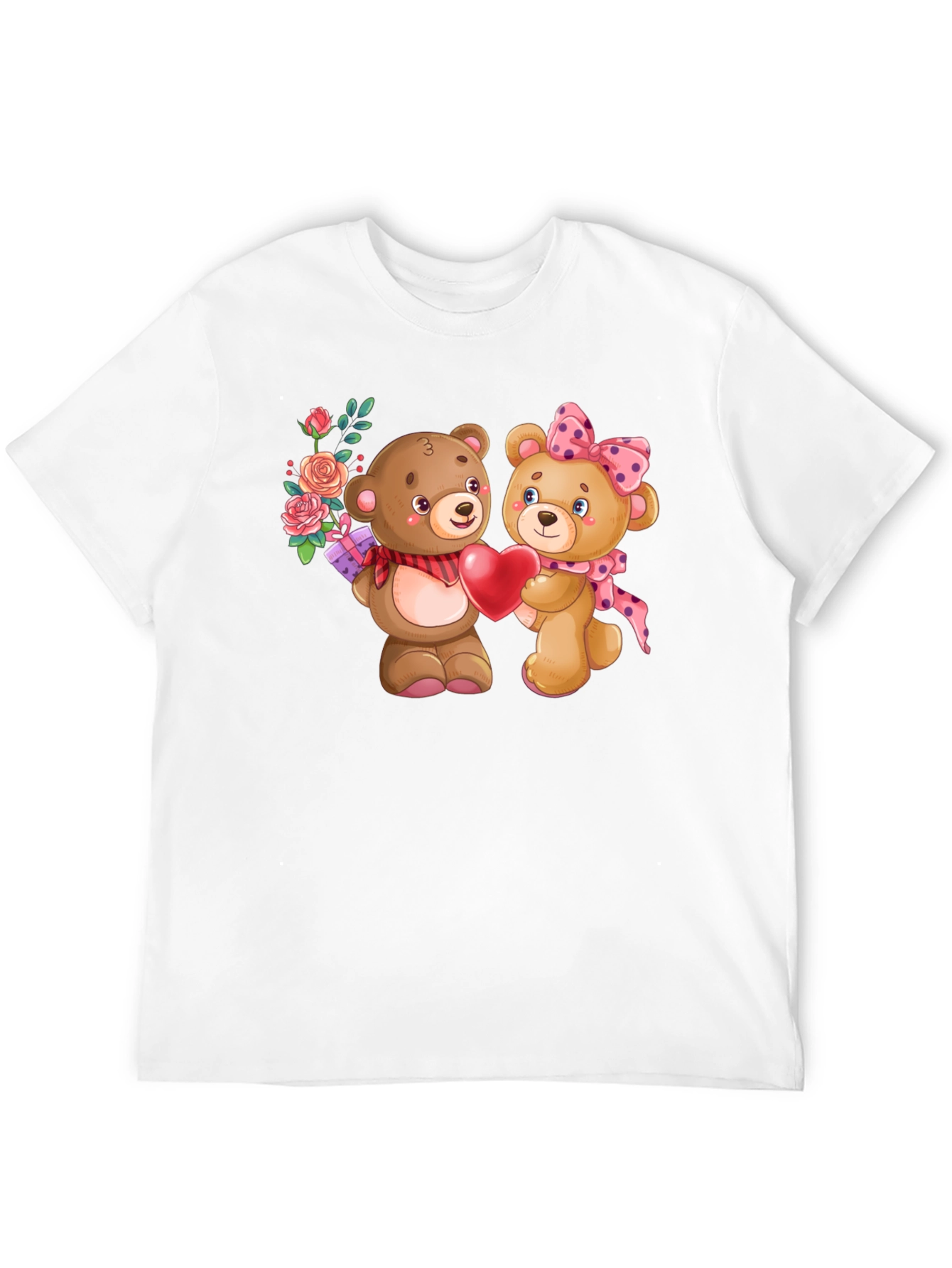 Cute Teddy Bear Couple Valentines Day T-Shirt