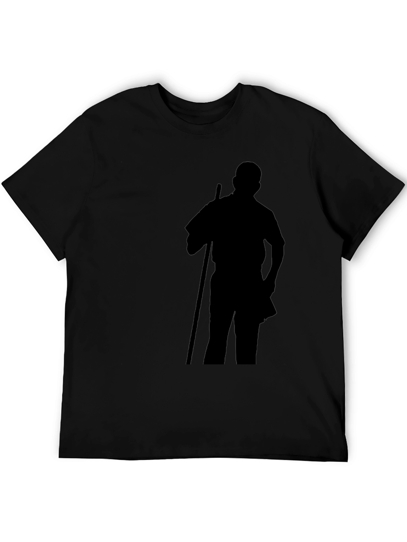 Silhouette Graphic Tee - Casual Black T-Shirt