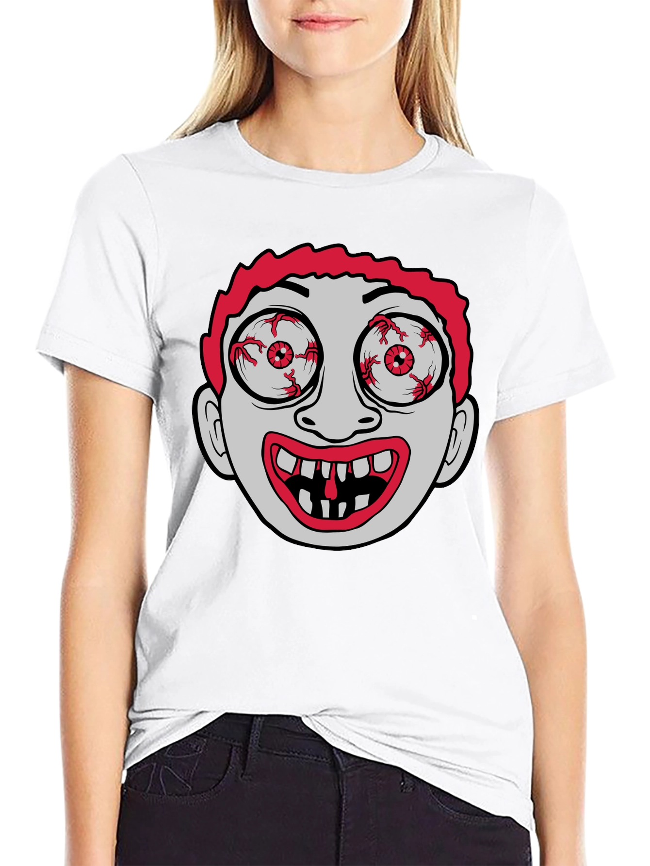 Eye-Popping Cartoon Graphic T-Shirt
