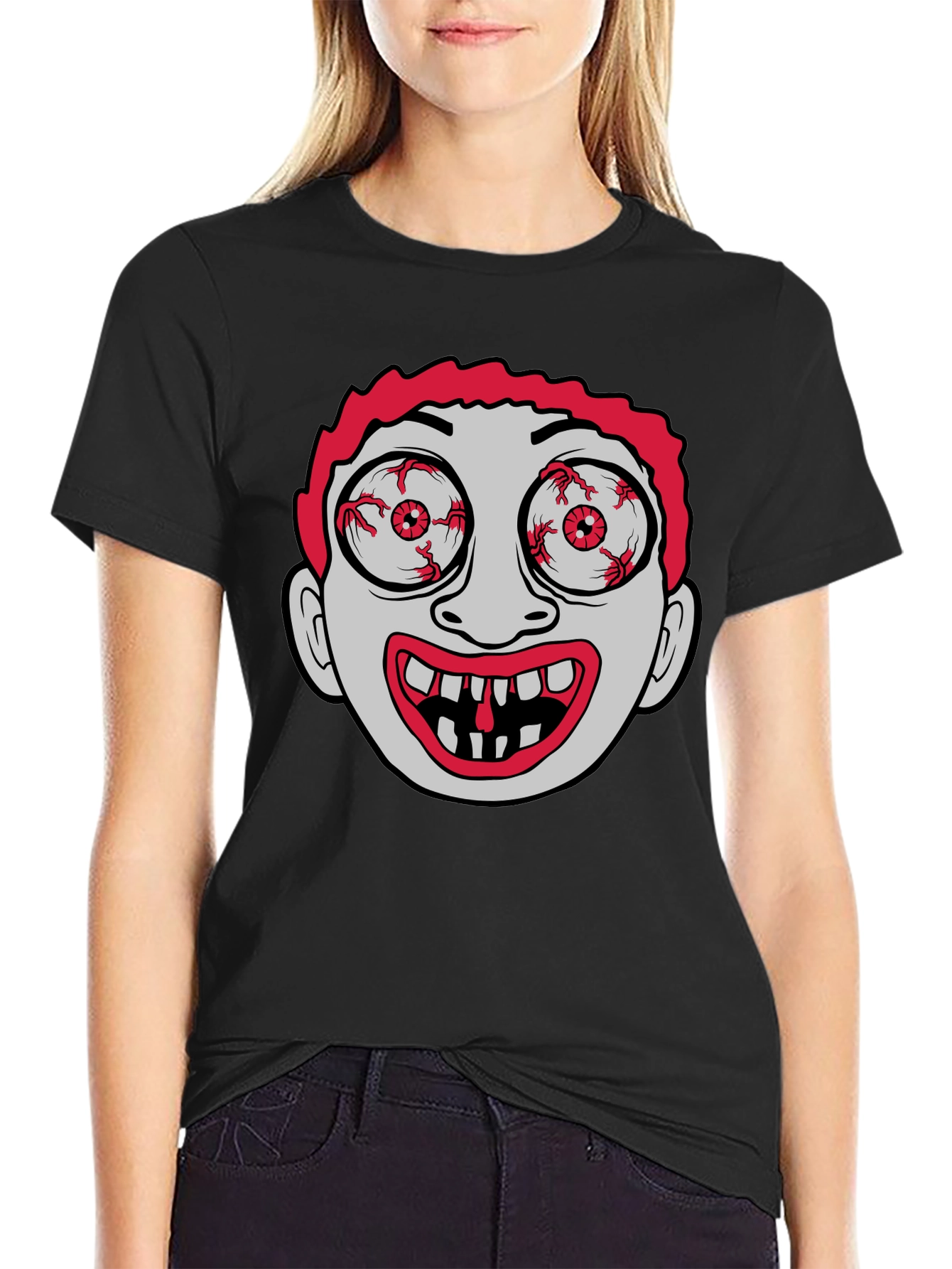 Eye-Popping Cartoon Graphic T-Shirt