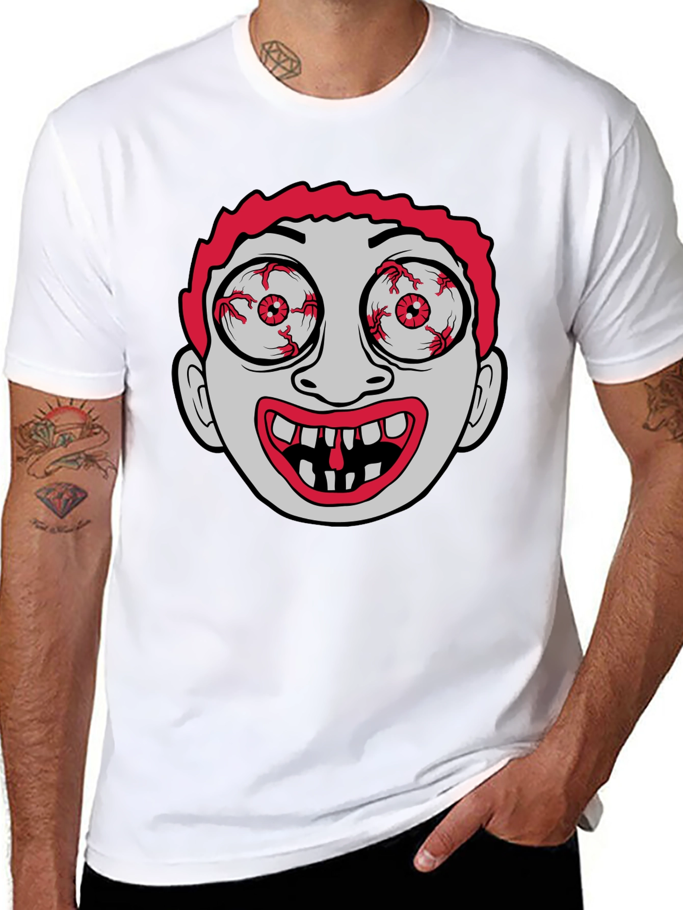 Eye-Popping Cartoon Graphic T-Shirt