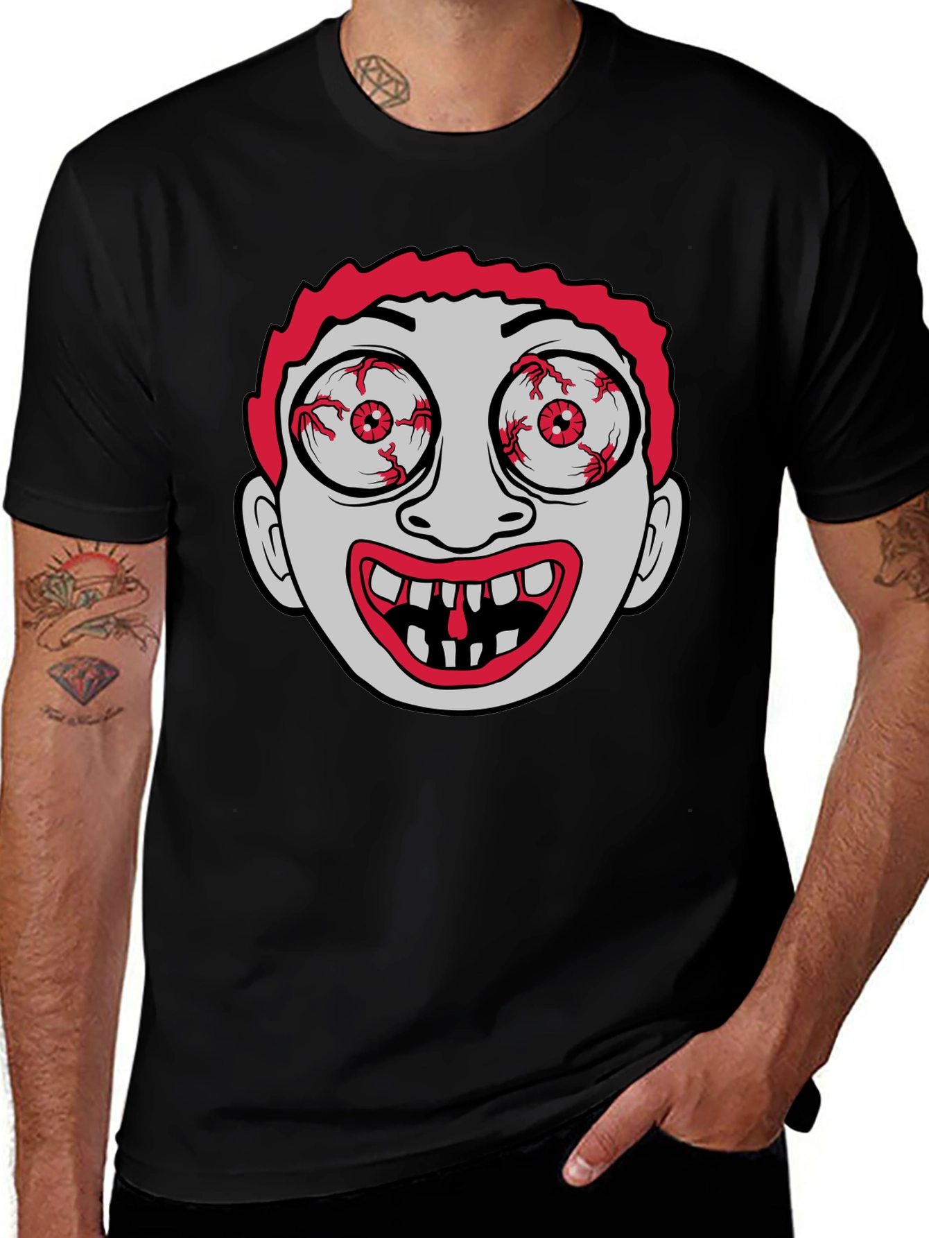 Eye-Popping Cartoon Graphic T-Shirt