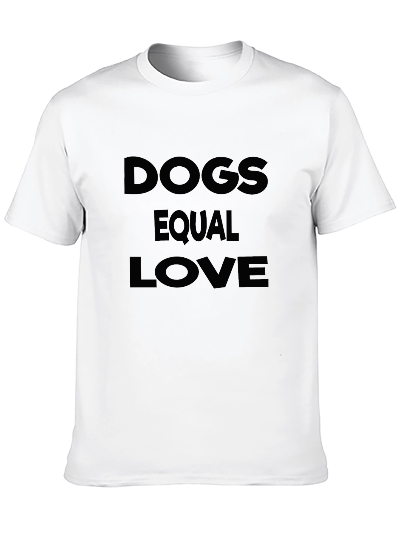 Dogs Equal Love Black Graphic T-Shirt