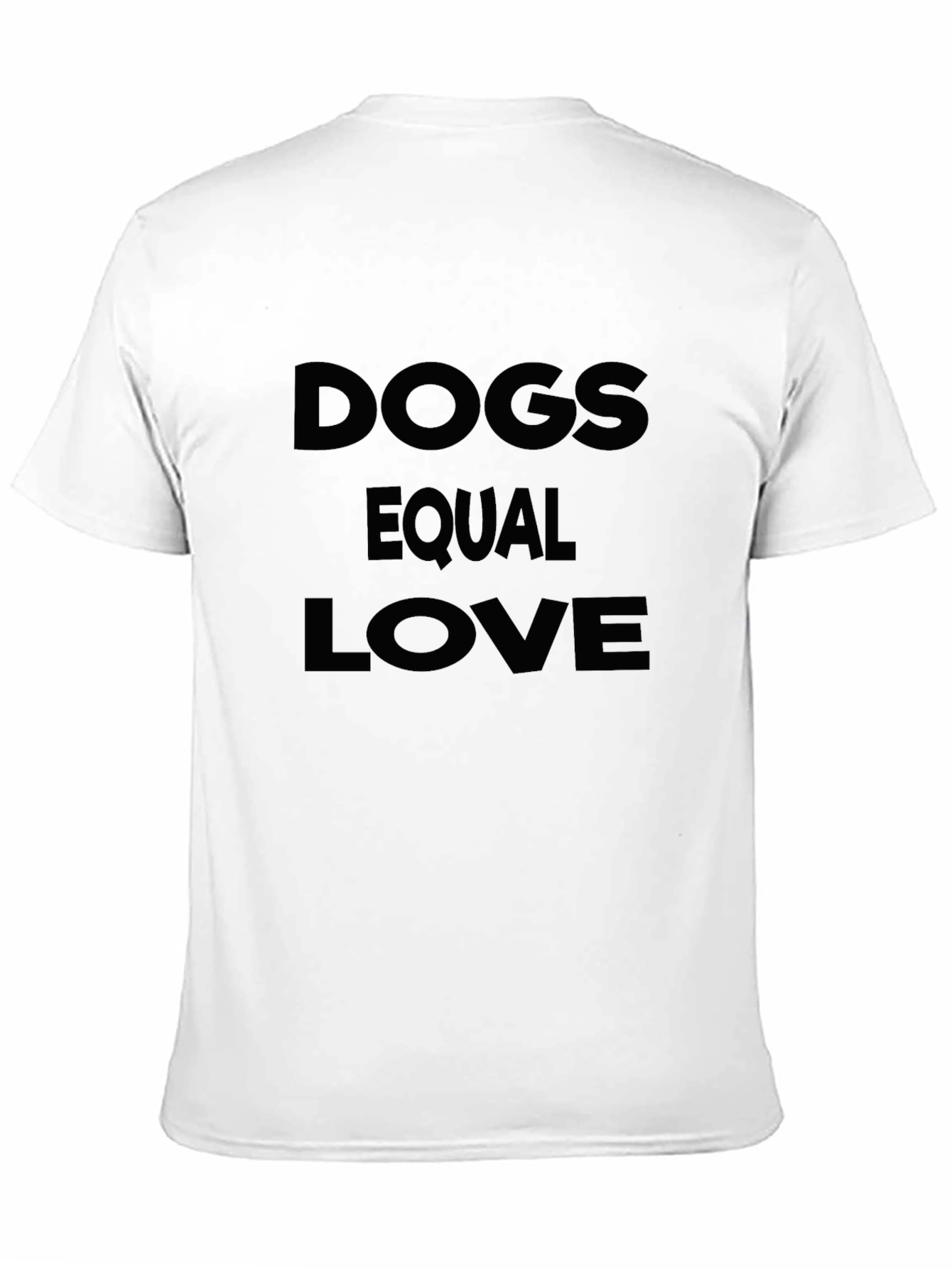 Dogs Equal Love Black Graphic T-Shirt