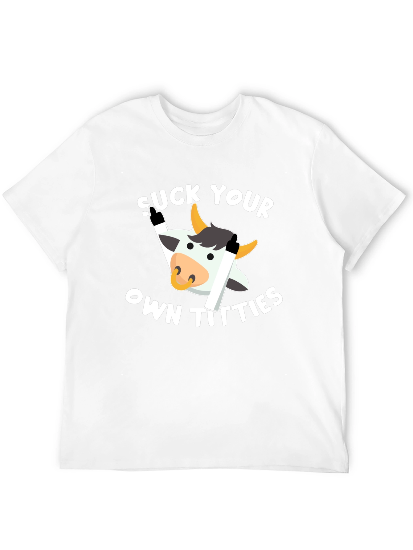Humorous Cow Graphic T-Shirt
