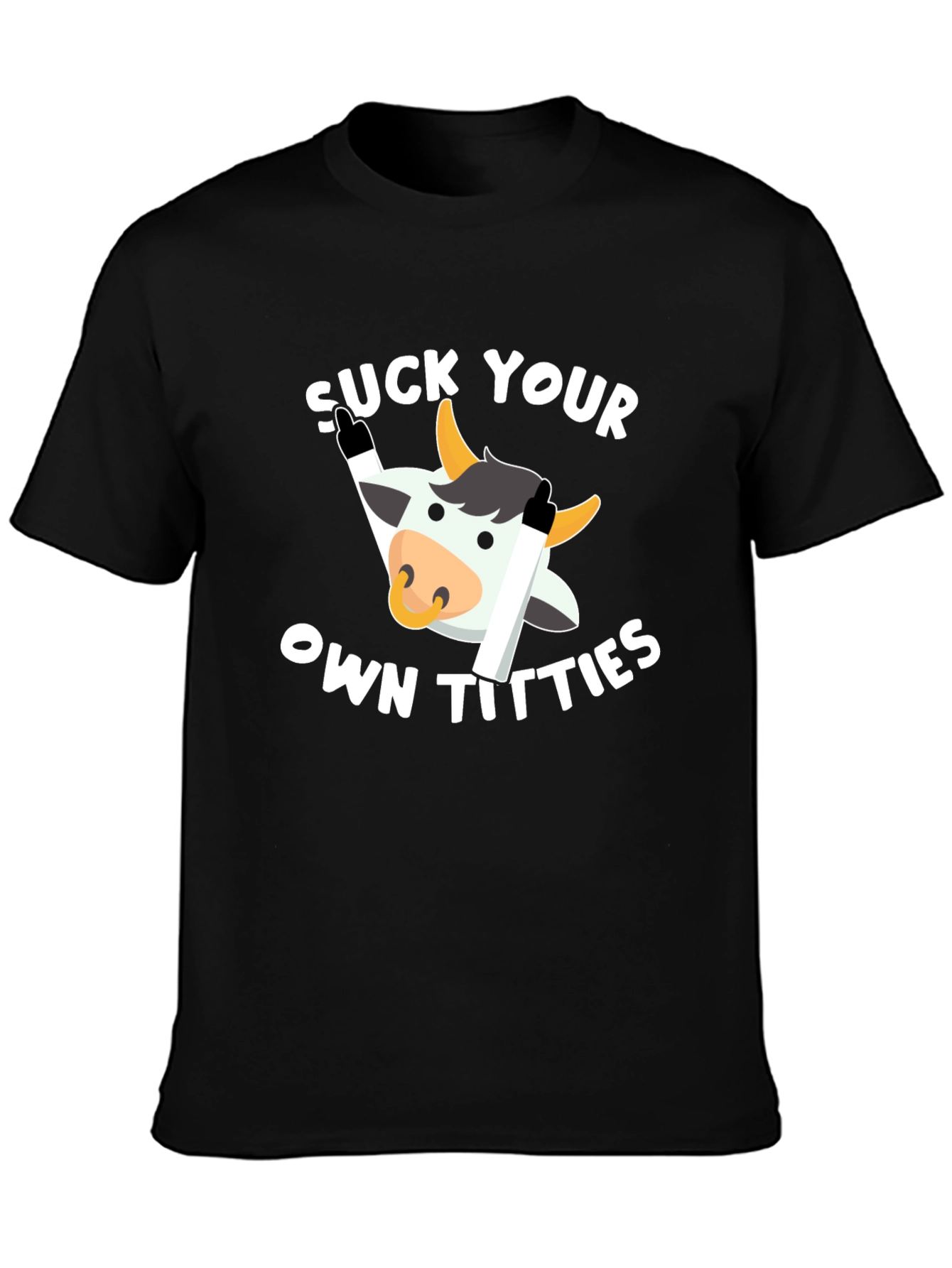 Humorous Cow Graphic T-Shirt
