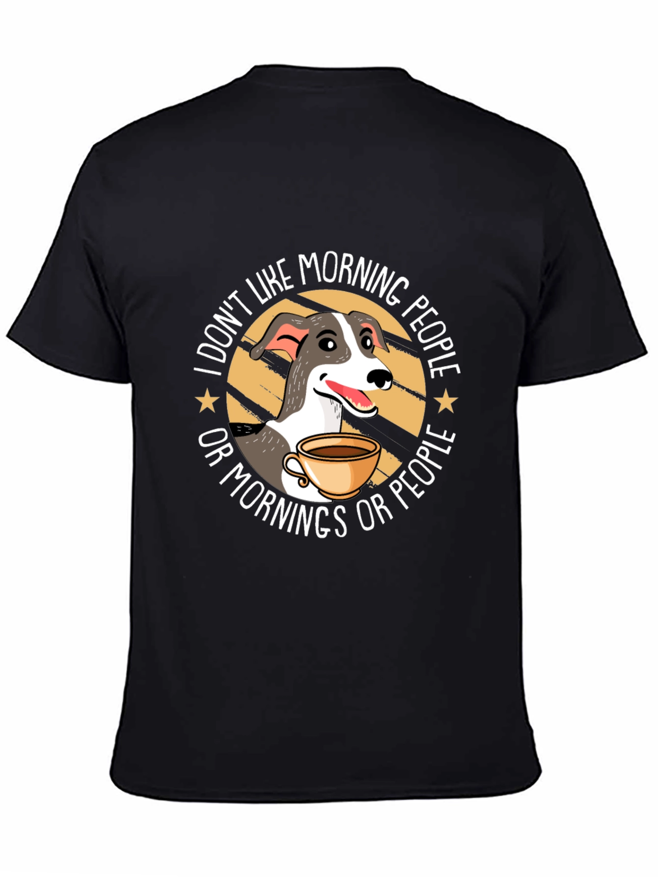 Funny Dog Hates Mornings Graphic T-Shirt