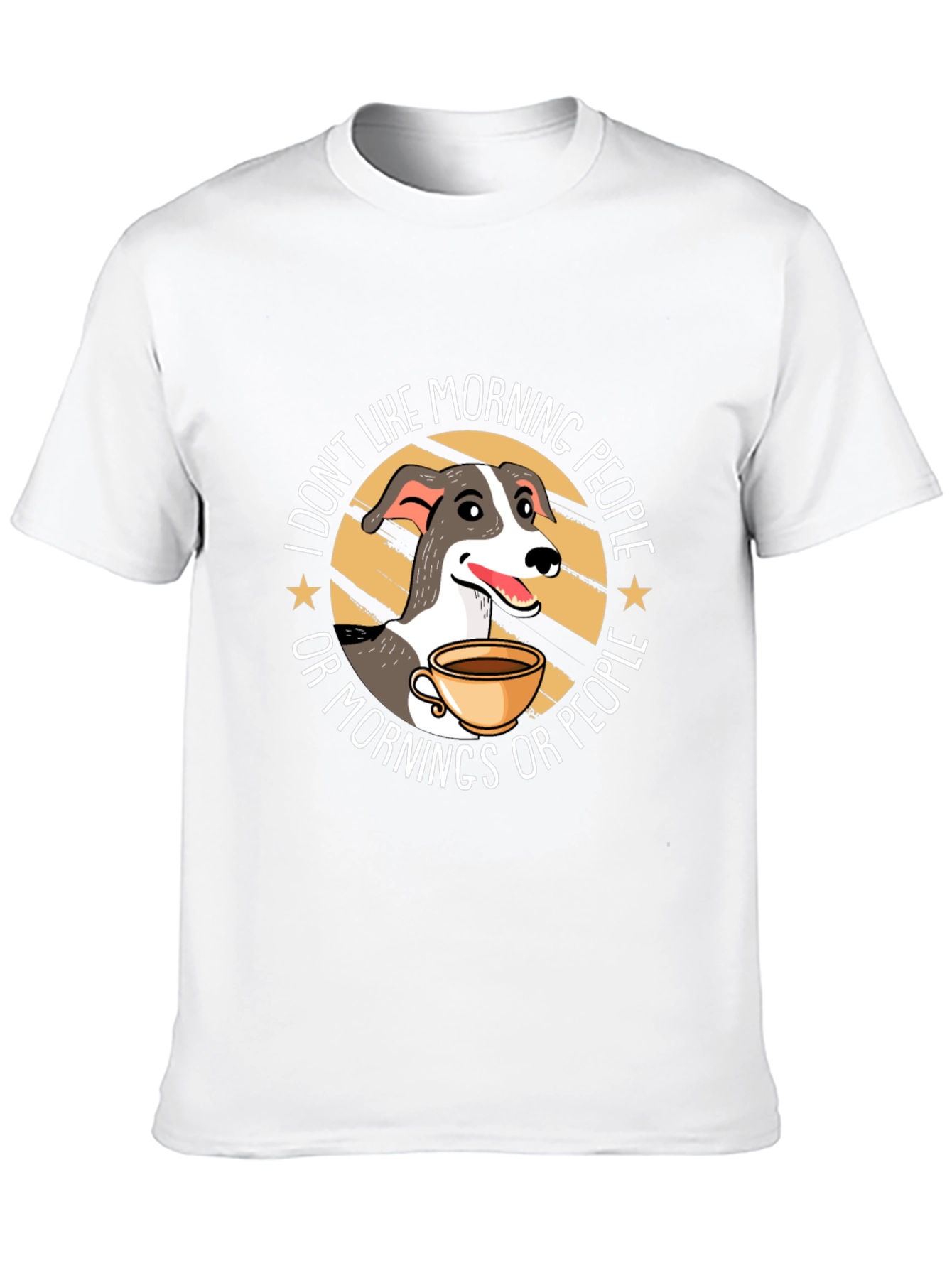Funny Dog Hates Mornings Graphic T-Shirt