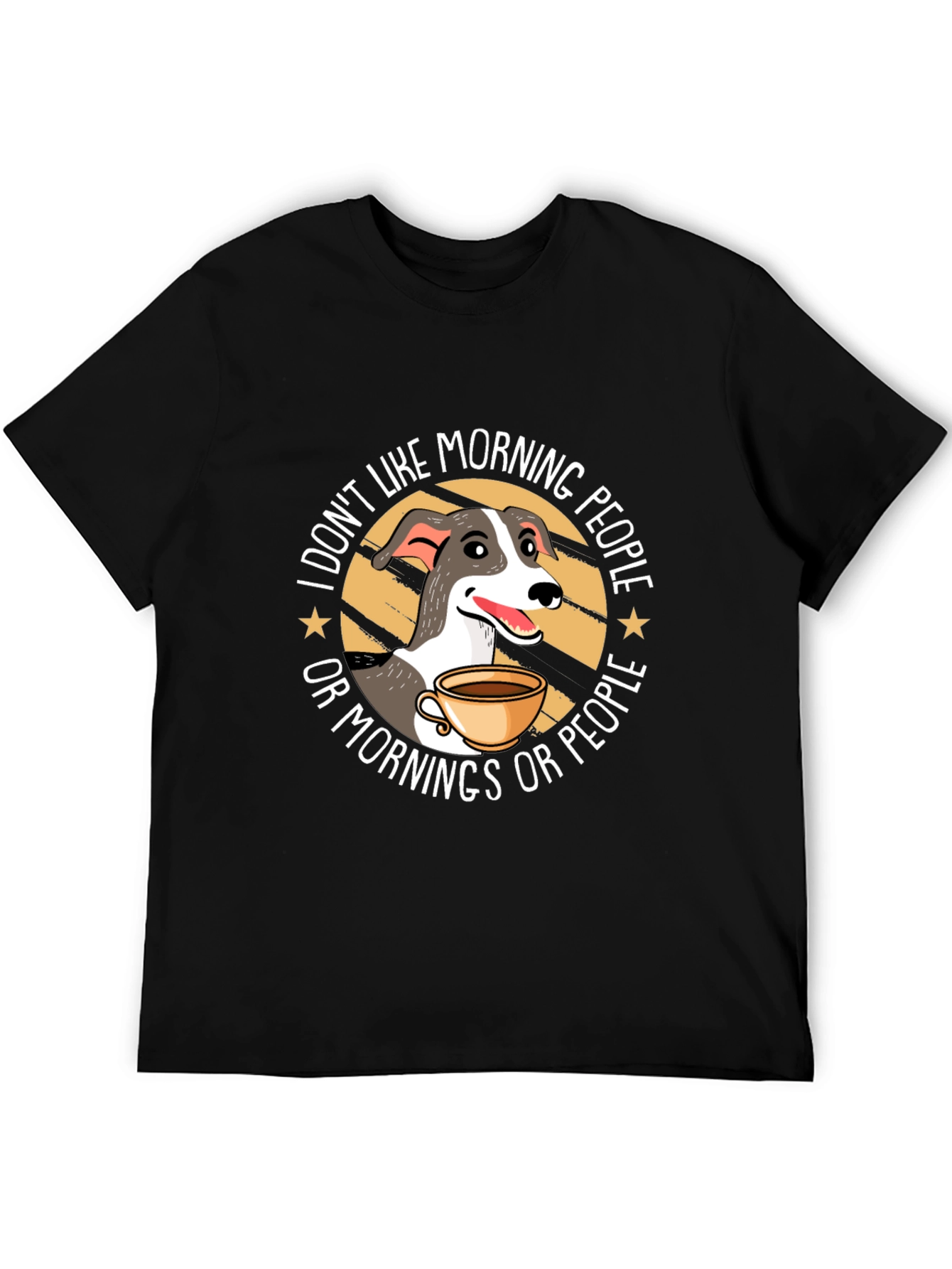 Funny Dog Hates Mornings Graphic T-Shirt