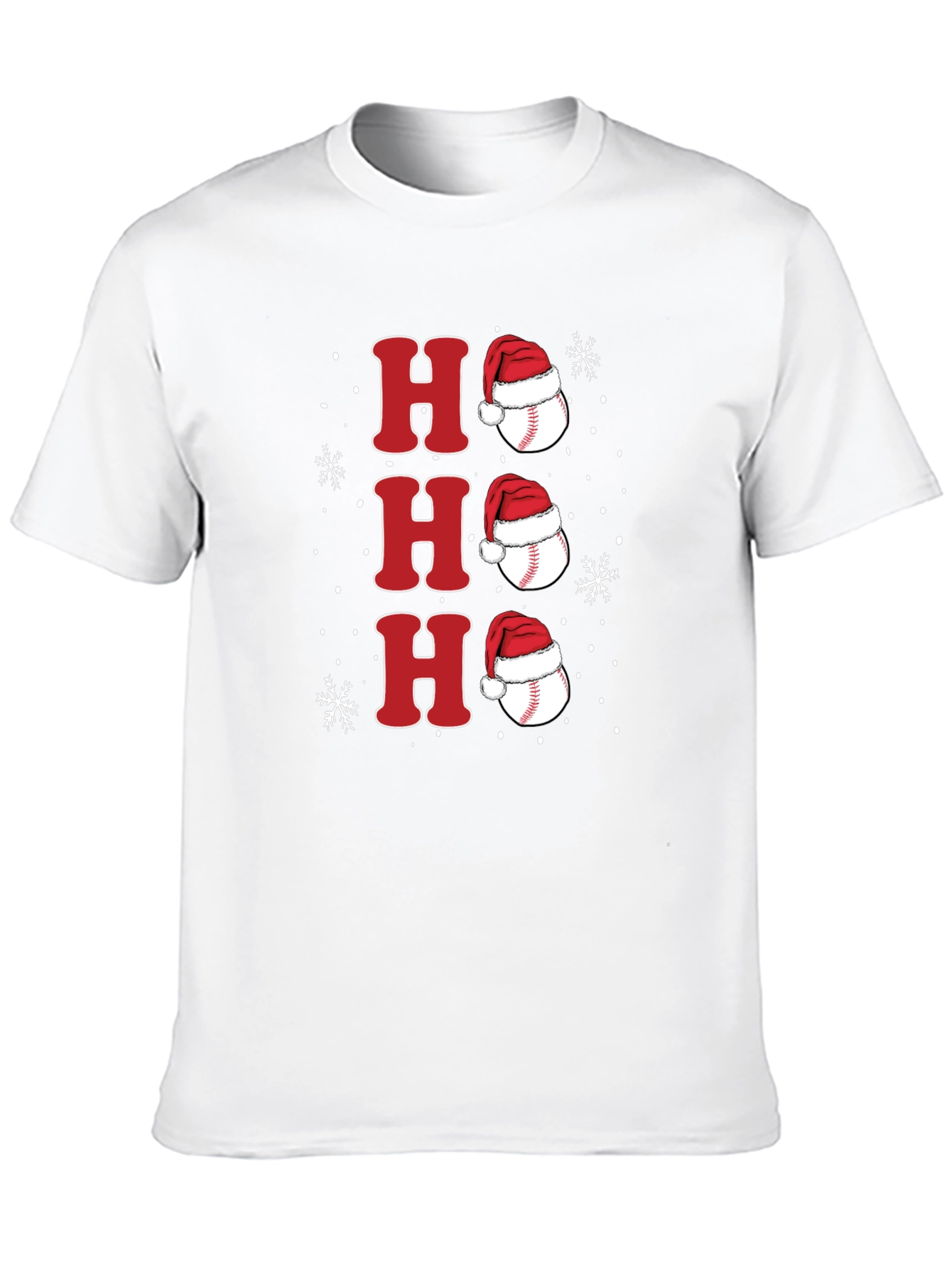 Festive Baseball Santa Hat Tee