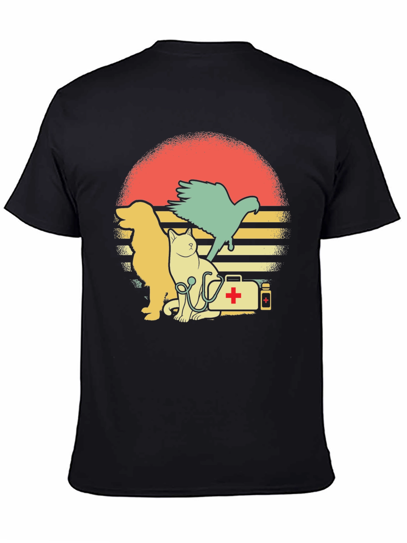 Veterinarian Pet T-Shirt: Dog Cat and Bird Graphic Tee