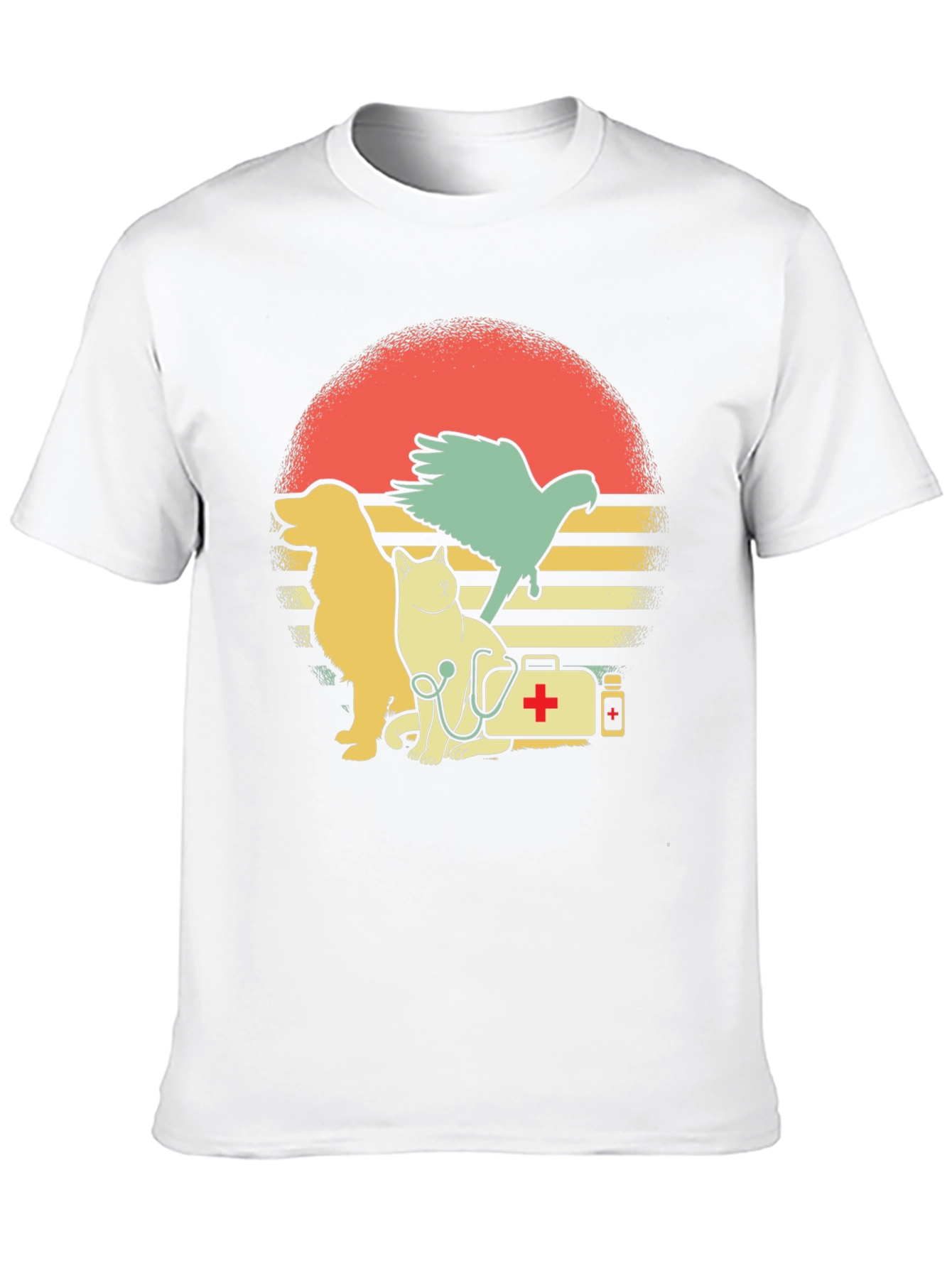Veterinarian Pet T-Shirt: Dog Cat and Bird Graphic Tee