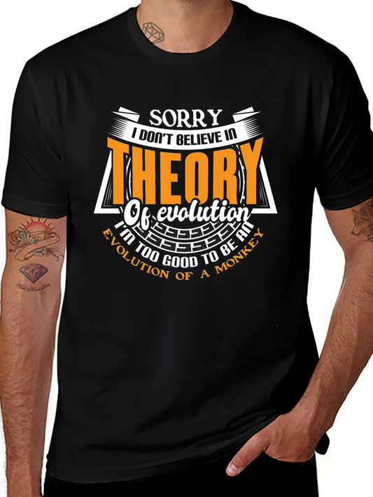 Theory of Evolution Graphic Tee - Funny Atheist T-Shirt