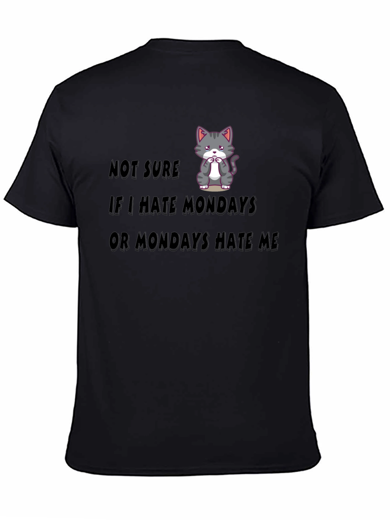 Funny Monday Hater Cat T-Shirt