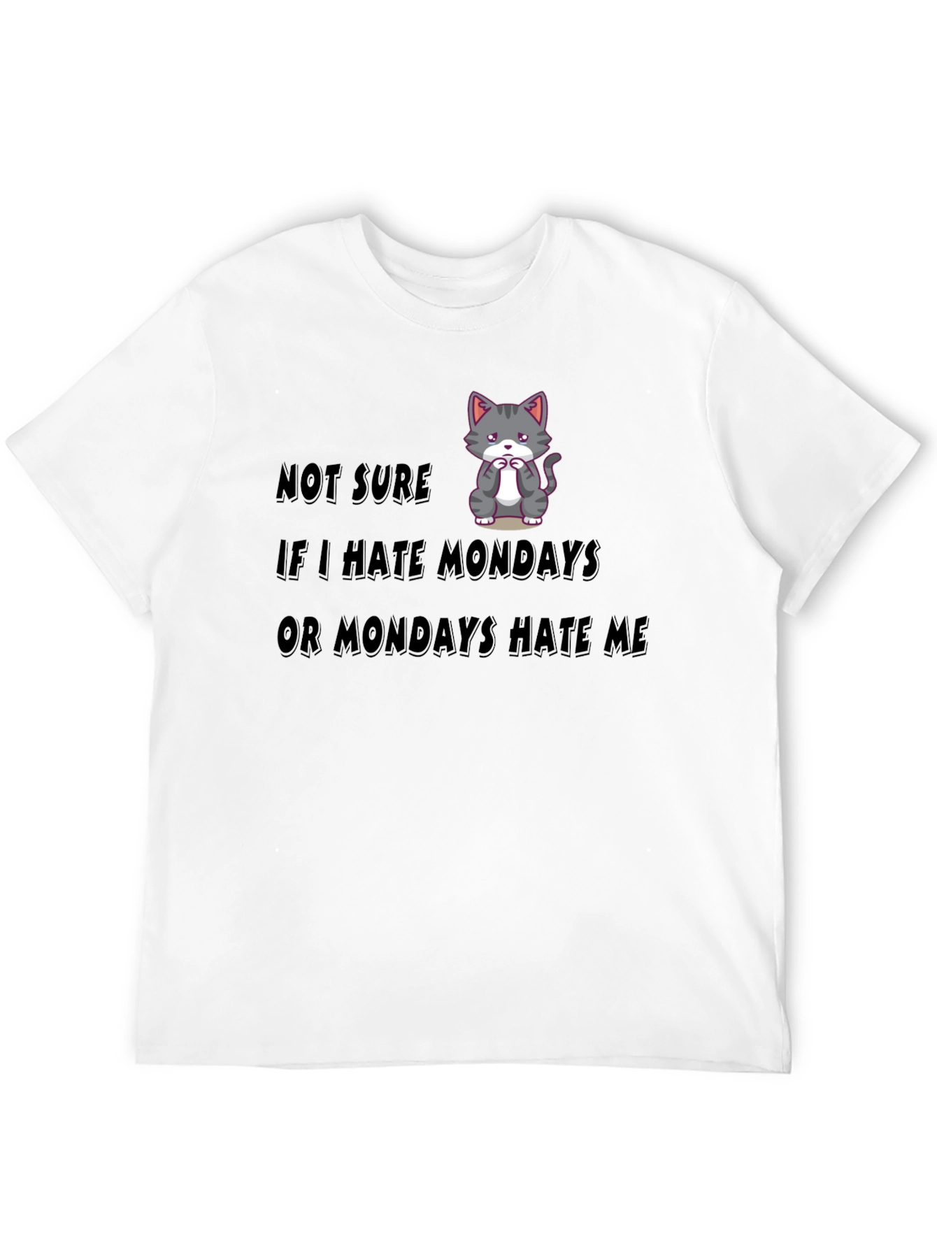 Funny Monday Hater Cat T-Shirt