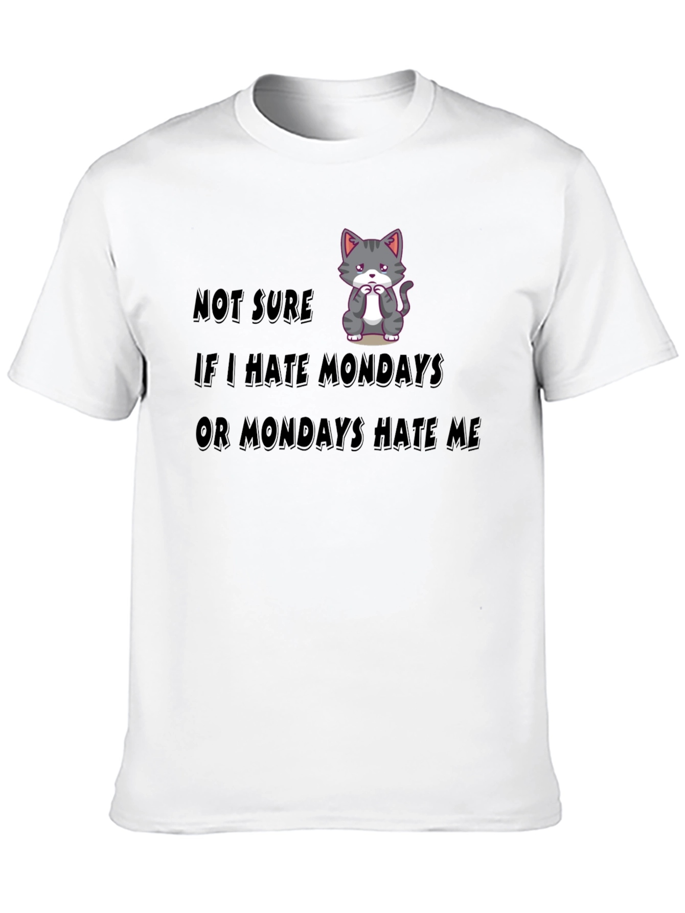 Funny Monday Hater Cat T-Shirt